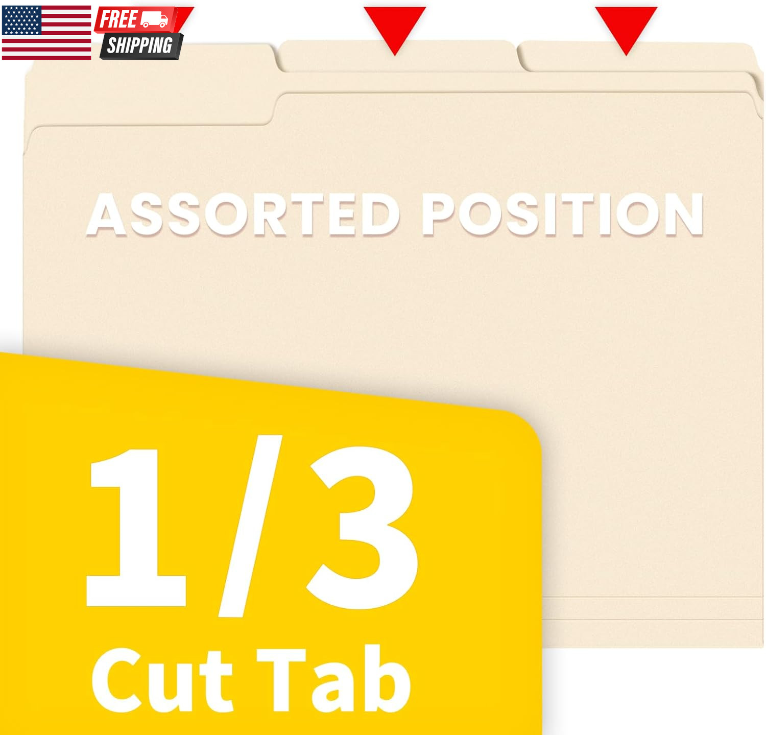 File Folders, 30 Pack Manilla Folders 8.5 X 11, 1/3 Cut Tab for Easy Labeling an