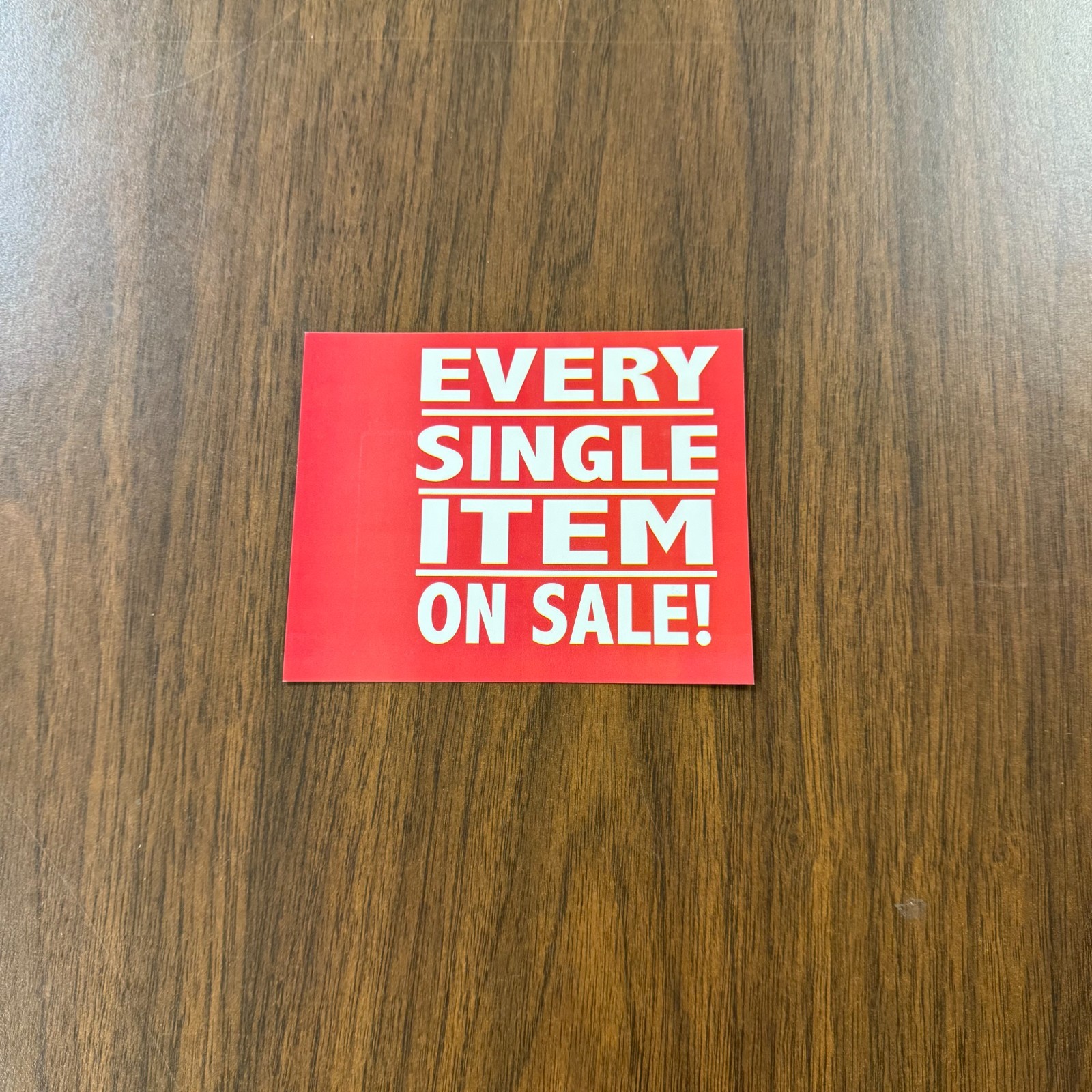 Every Item on Sale Aisle Invader Shelf Signs- 4″x5″ double sided – 50 pieces