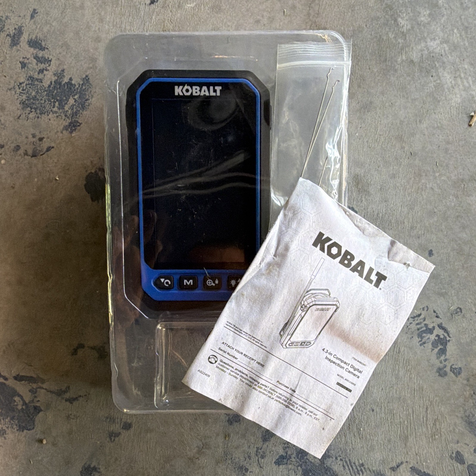 Kobalt Compact Digital Inspection Camera with Semi-Rigid Shaft