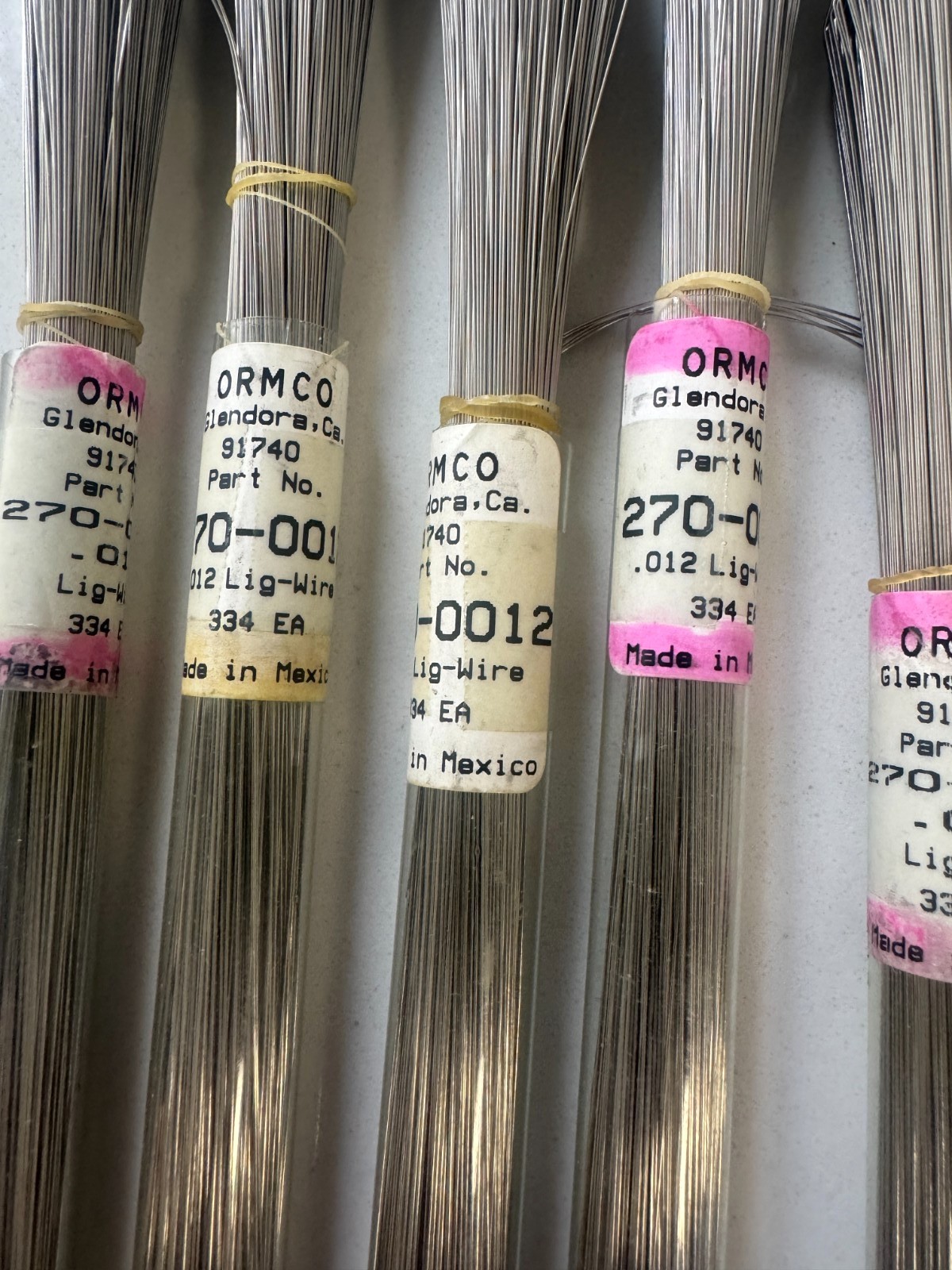 Lot 25 ORMCO Orthodontic Ligature Wire .012 Lig-Wire Dental Lab Supply NOS