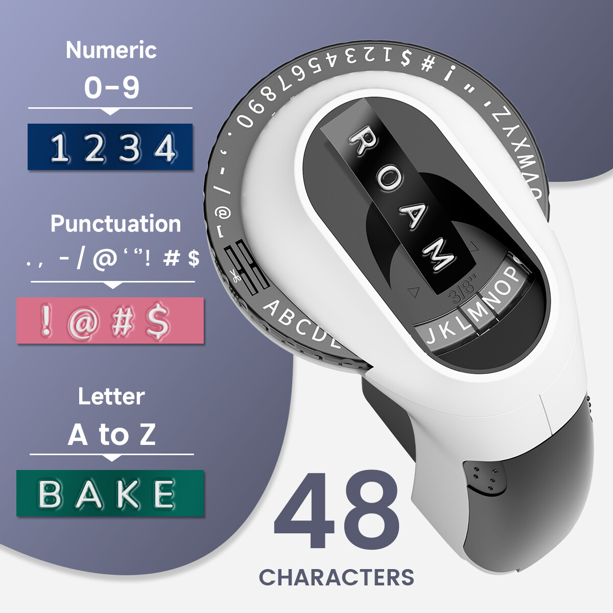 Phomemo E975 3D Embossing Label Maker Handheld with 6 Label Tapes 3/8″ for Dymo