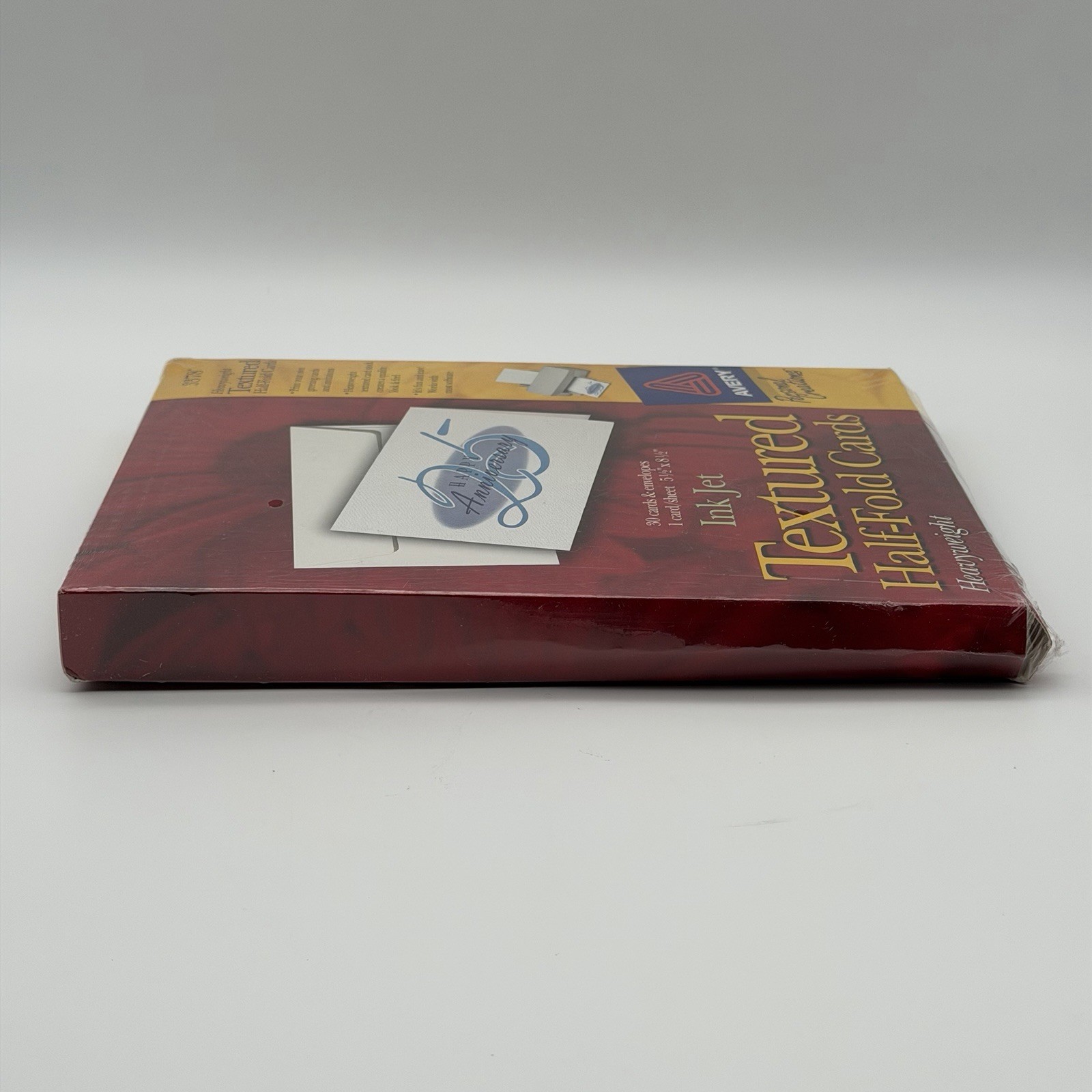 Avery 3378 Textured Half-Fold Cards Ink-Jet Heavyweight 5-1/2” x 8-1/2” 30 Count