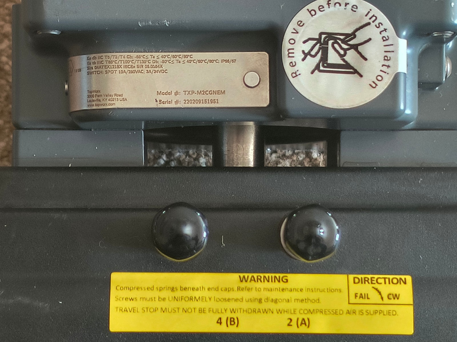 Emerson KTM 1″ EB162 Pneumatic Ball Valve Assembly Keystone F89 TopWorx ASCO NOS