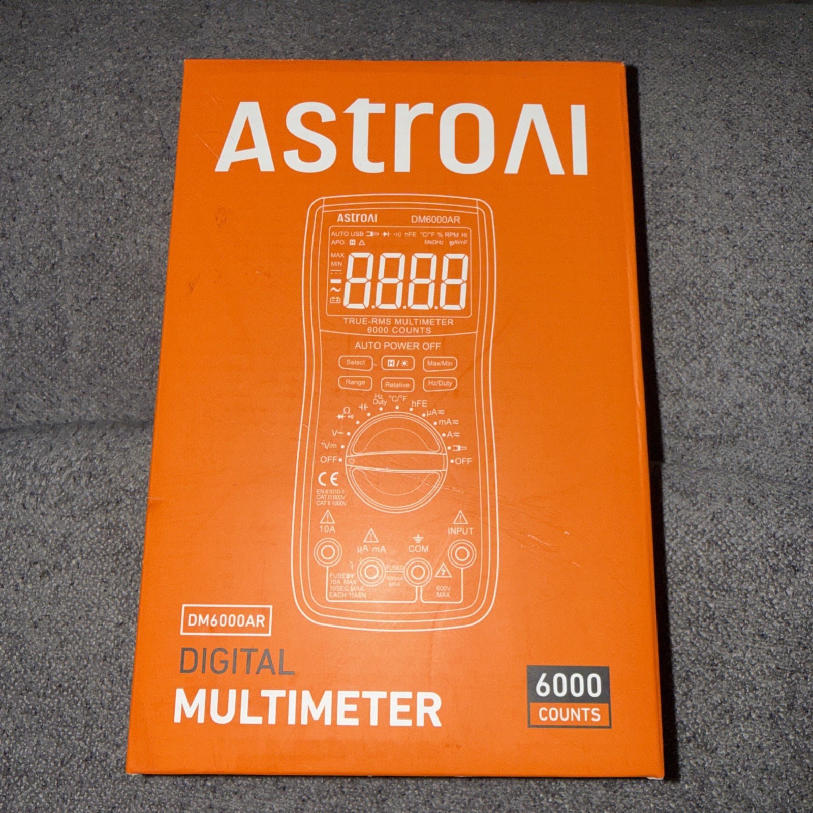 AstroAI DM6000AR True RMS Digital Multimeter 6000 Count CAT III 600V New