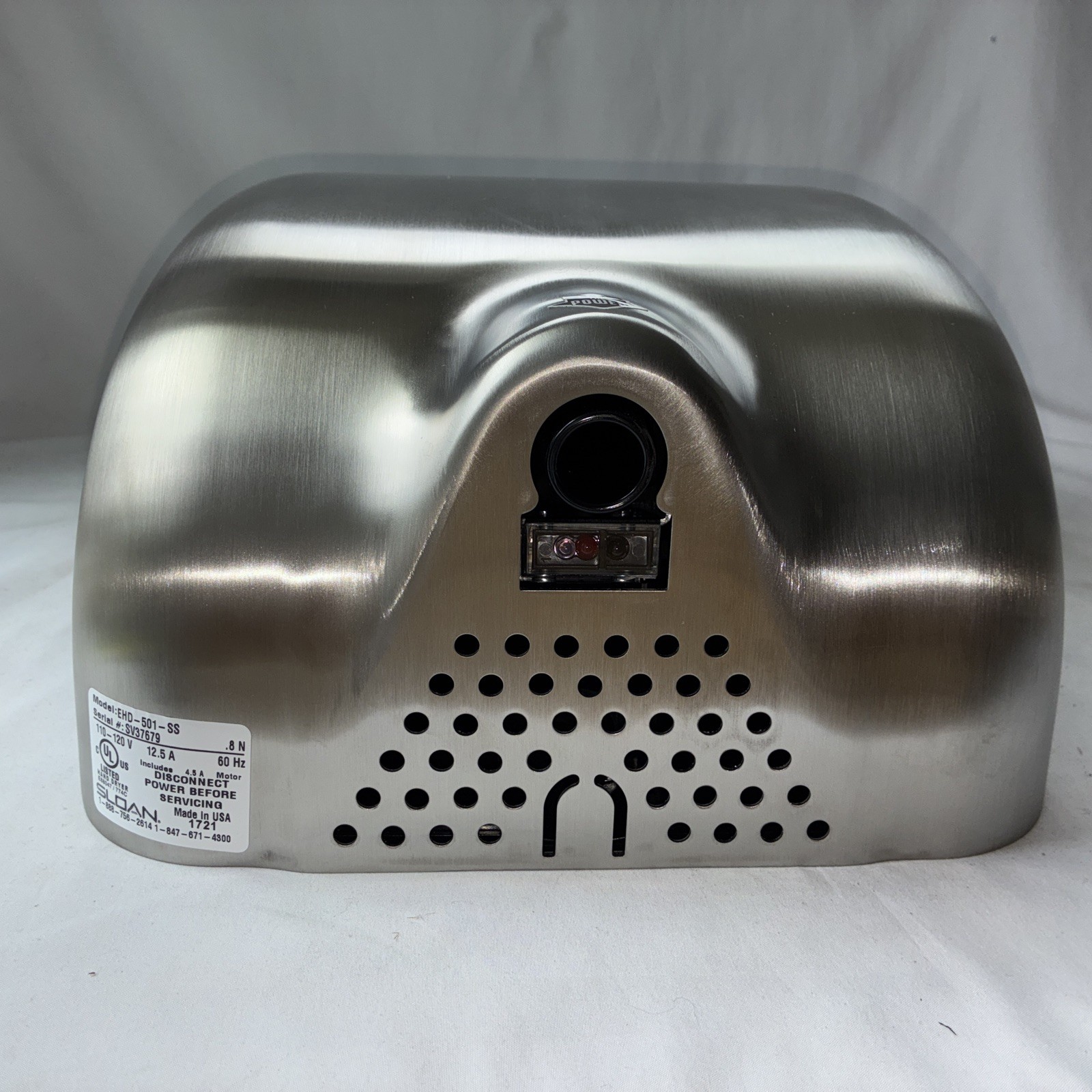 SLOAN XLERATOR MODEL EHD-501-SS WALL MOUNTED Automatic Hand Dryer