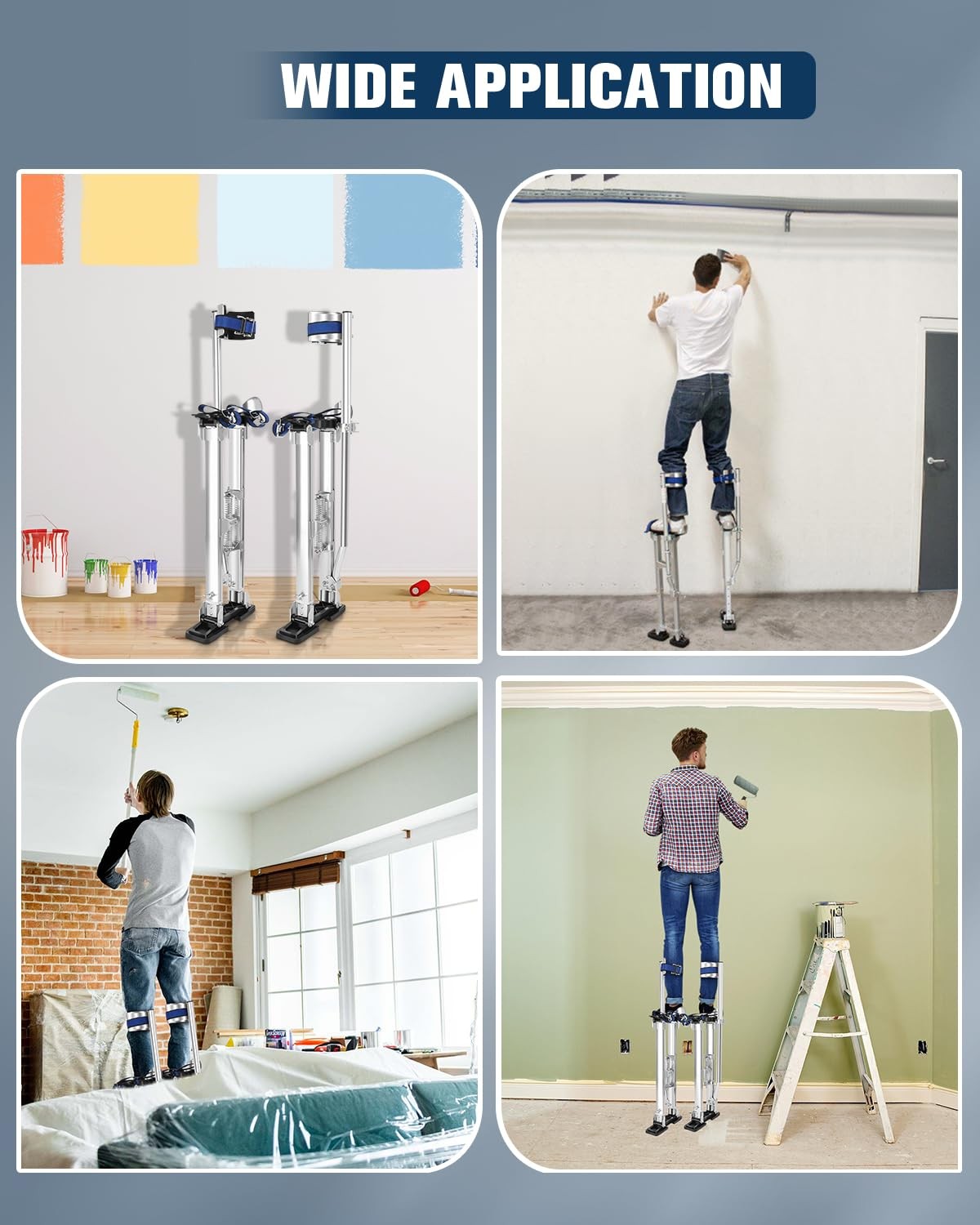 15″-23″ Stilts for Adults Adjustable Heights Aluminum Work Stilts
