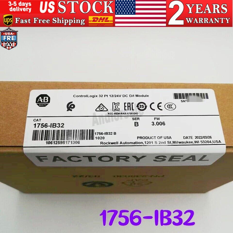 NEW- Allen Bradley 1756-IB32 AB SER B CONTROLOGIX 32 PT DC INPUT MODULE US USA