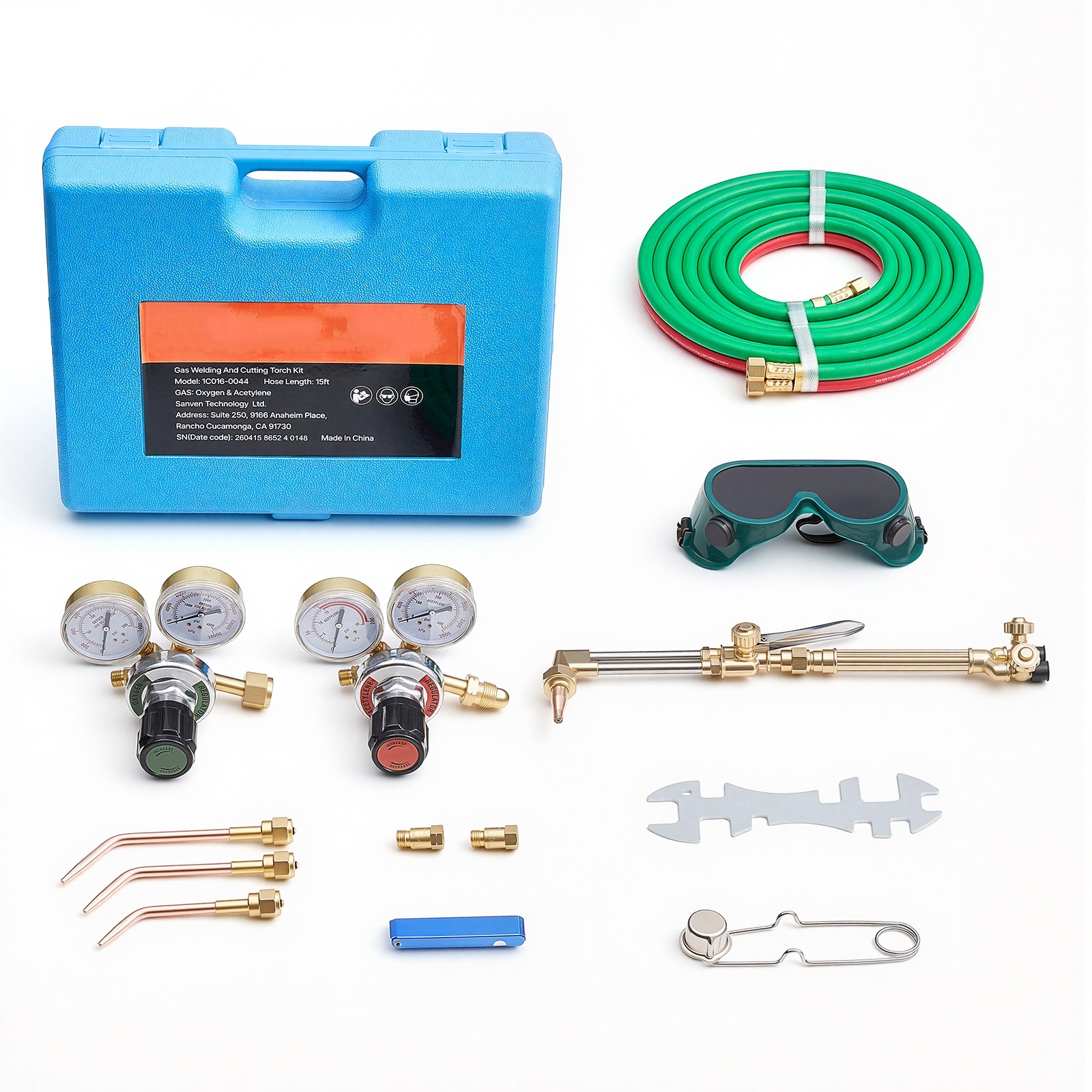 Uimoso Oxygen Acetylene Torch Kit with Check Valves for Gas Welding and Cutting
