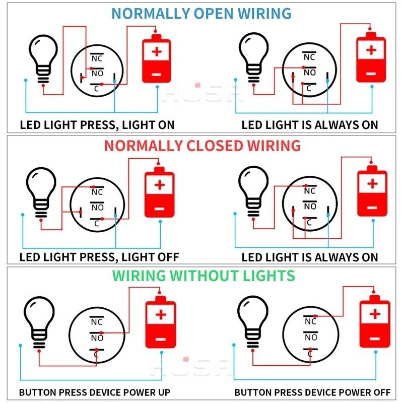 16mm 12V LED ON OFF Waterproof Stainless Steel Latching Push Button Power Switch