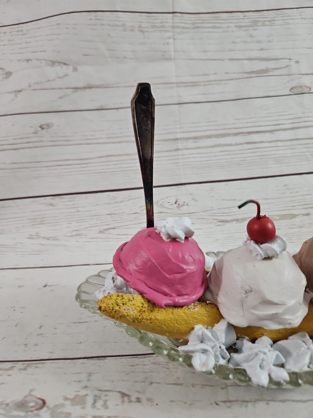 Fake Food Prop Banana Split Sundae Wiith Cherry And Wallace Spoon Movie Prop