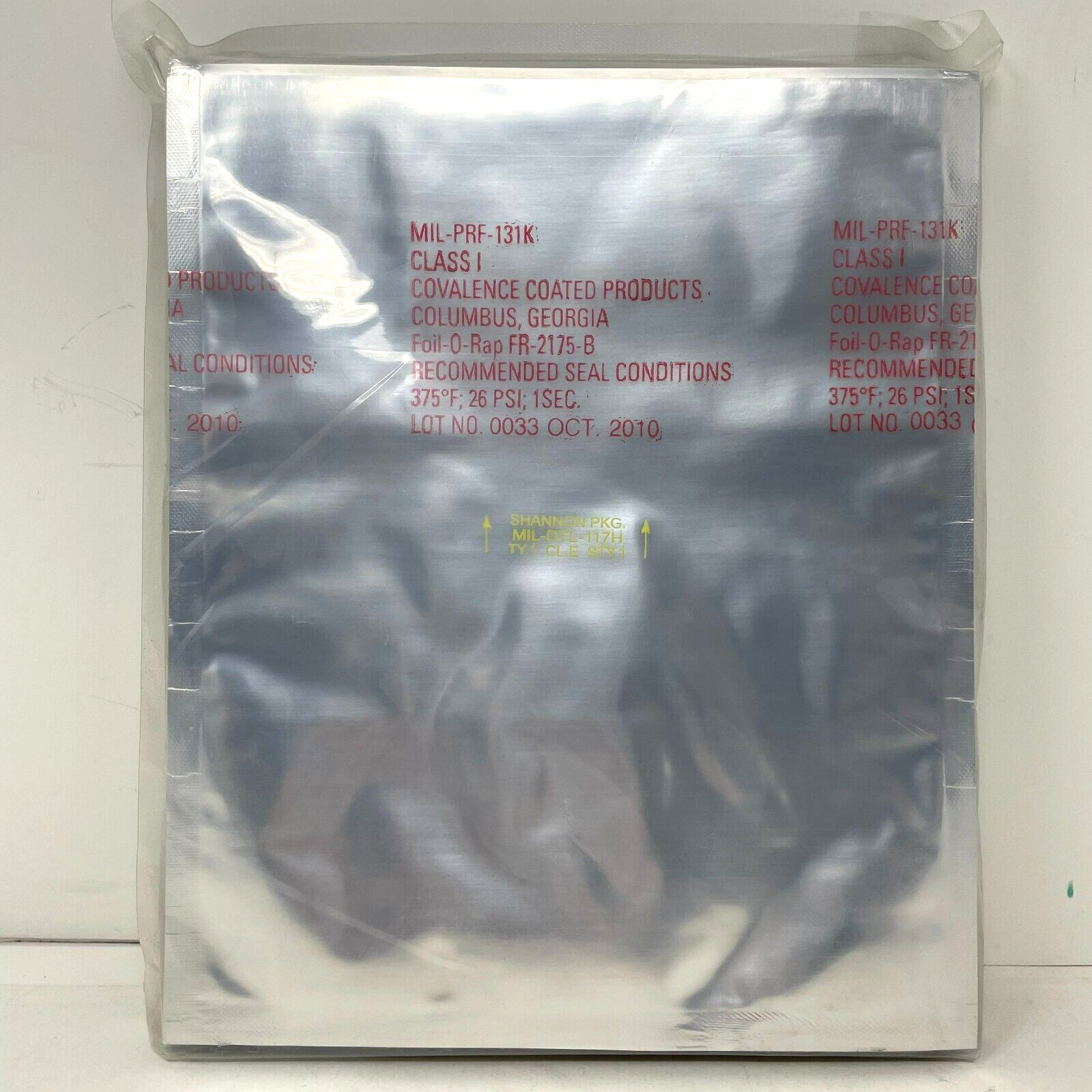 MIL-DTL-117, Type I, Class E, Style 1 Bags, 9″ X 11″ – 100 pk