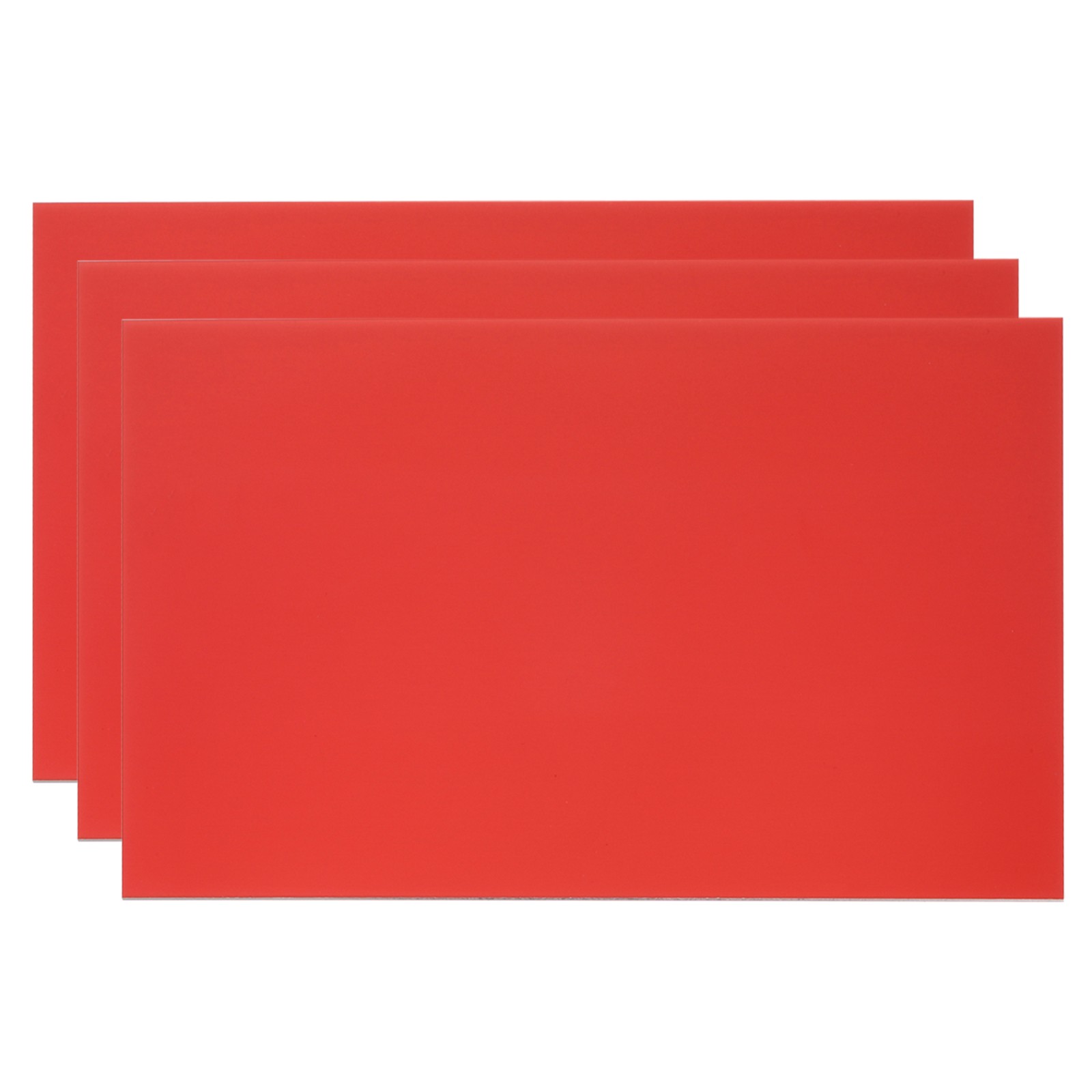3 Pcs 6×10 Inch Red Anodized Aluminum Sheet Laser Plates for Engraving
