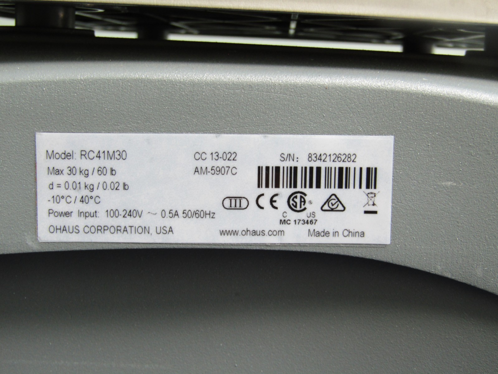 Ohaus RC41M30 Ranger Count 4000 Durable Counting Scale max 30kg/60lb GUARANTEED