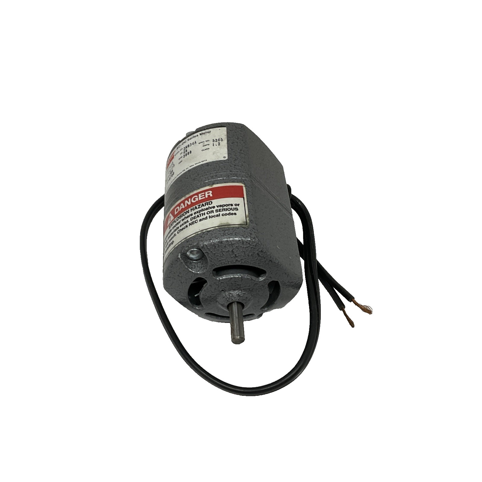 Dayton 2M034A Appliance/Tool Motor | 1/15HP | 5000RPM | 115V | AC/DC Motor