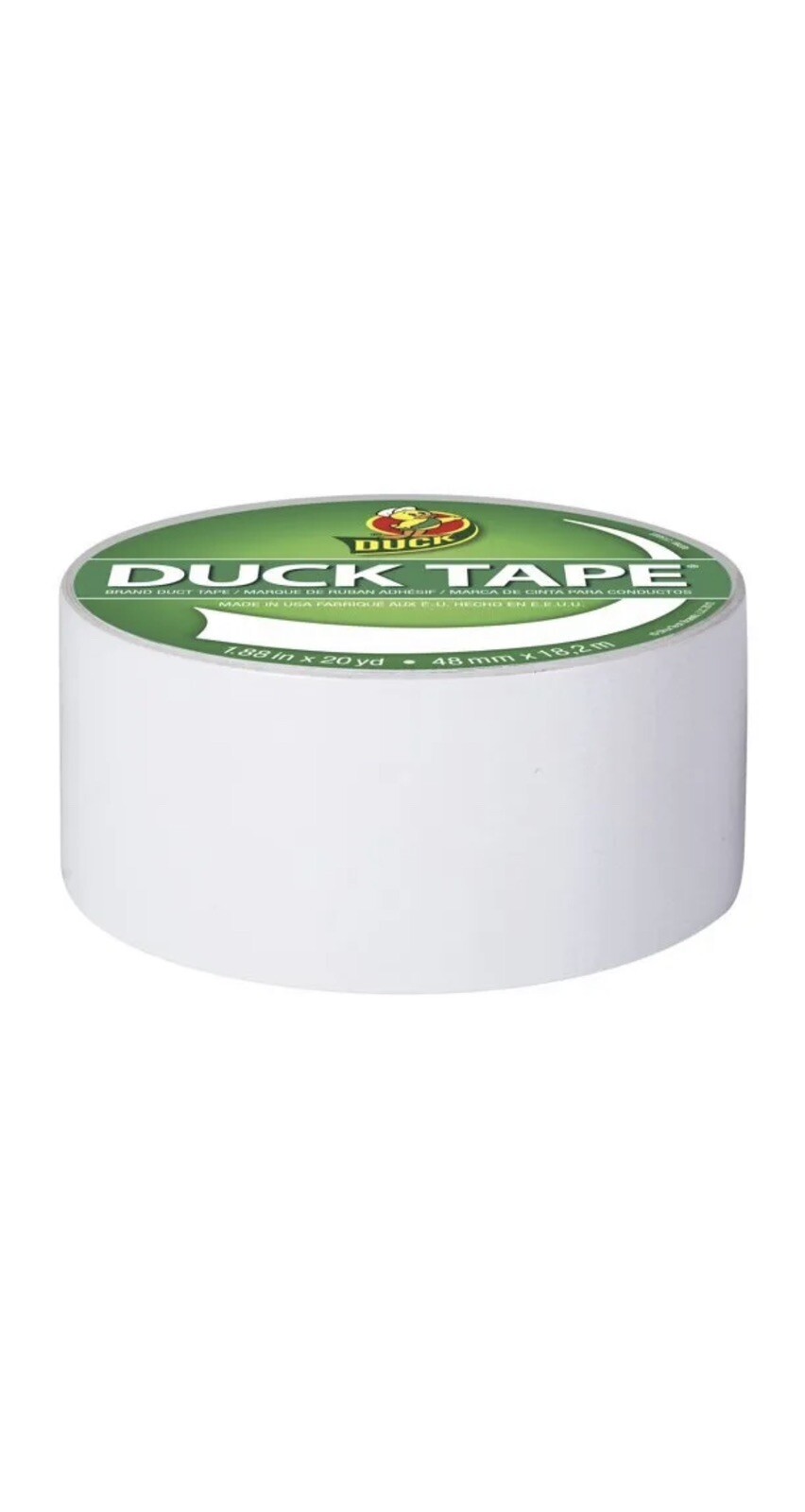 5x Rolls | «Duck Colored Duct Tape, 1.88″» Width 60 ft Length White