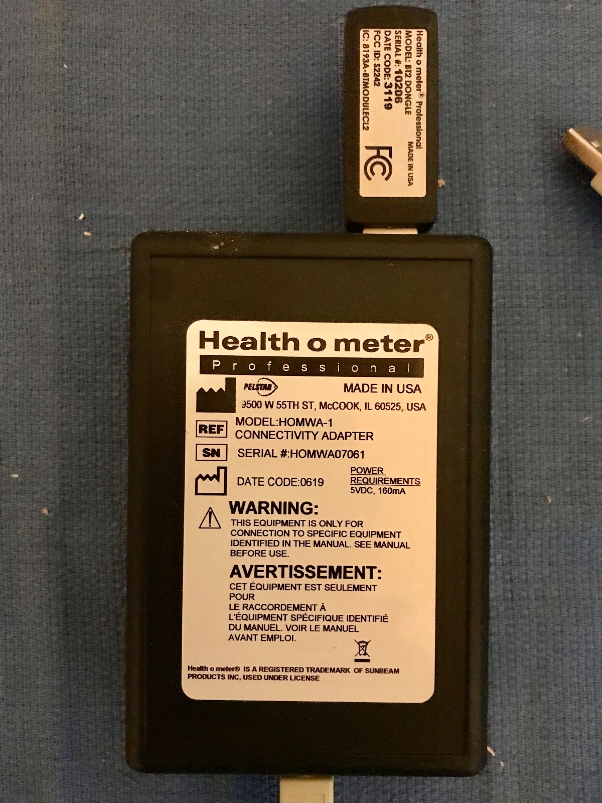 Health o Meter HOMWA-1 connectivity kit for Welch Allyn Connex monitors. GC.