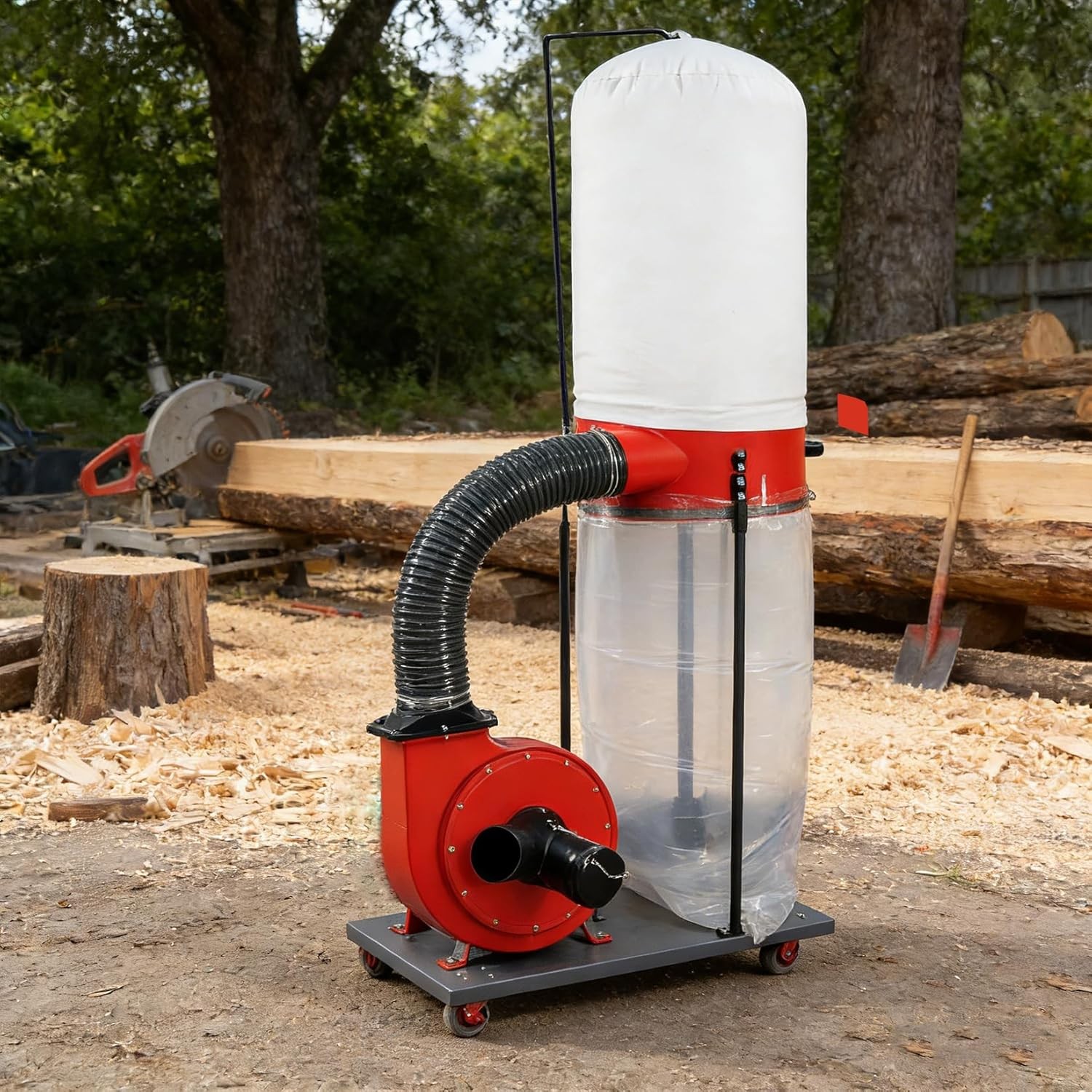 15-Gal Woodworking Dust Collector 1500W (2HP) Workshop Dust Collection System