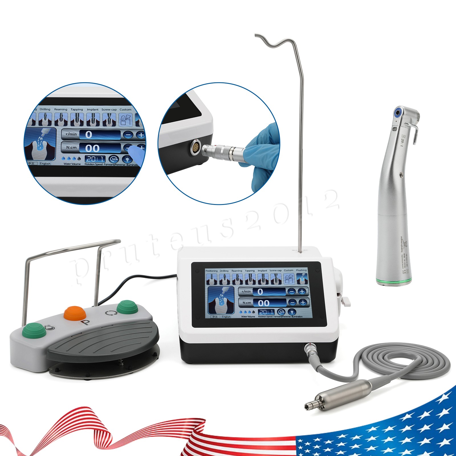 USA Dental LED E-generator High Speed Handpiece Fiber Optic 4 Holes NSK Style