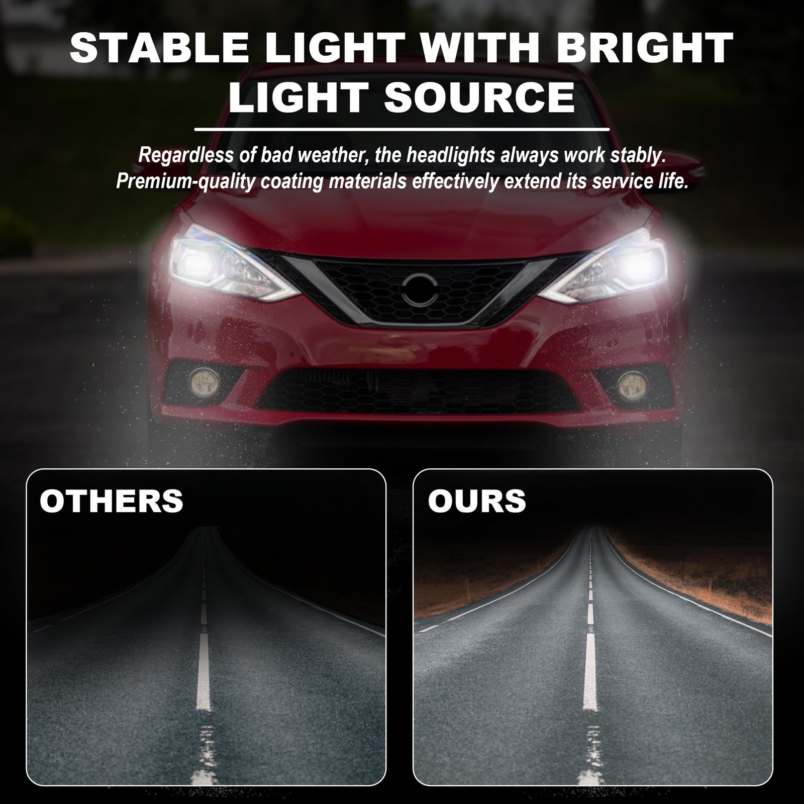 2PCS Halogen Headlight Black Housing For 2016-2018 Nissan Sentra NI2502244/3244