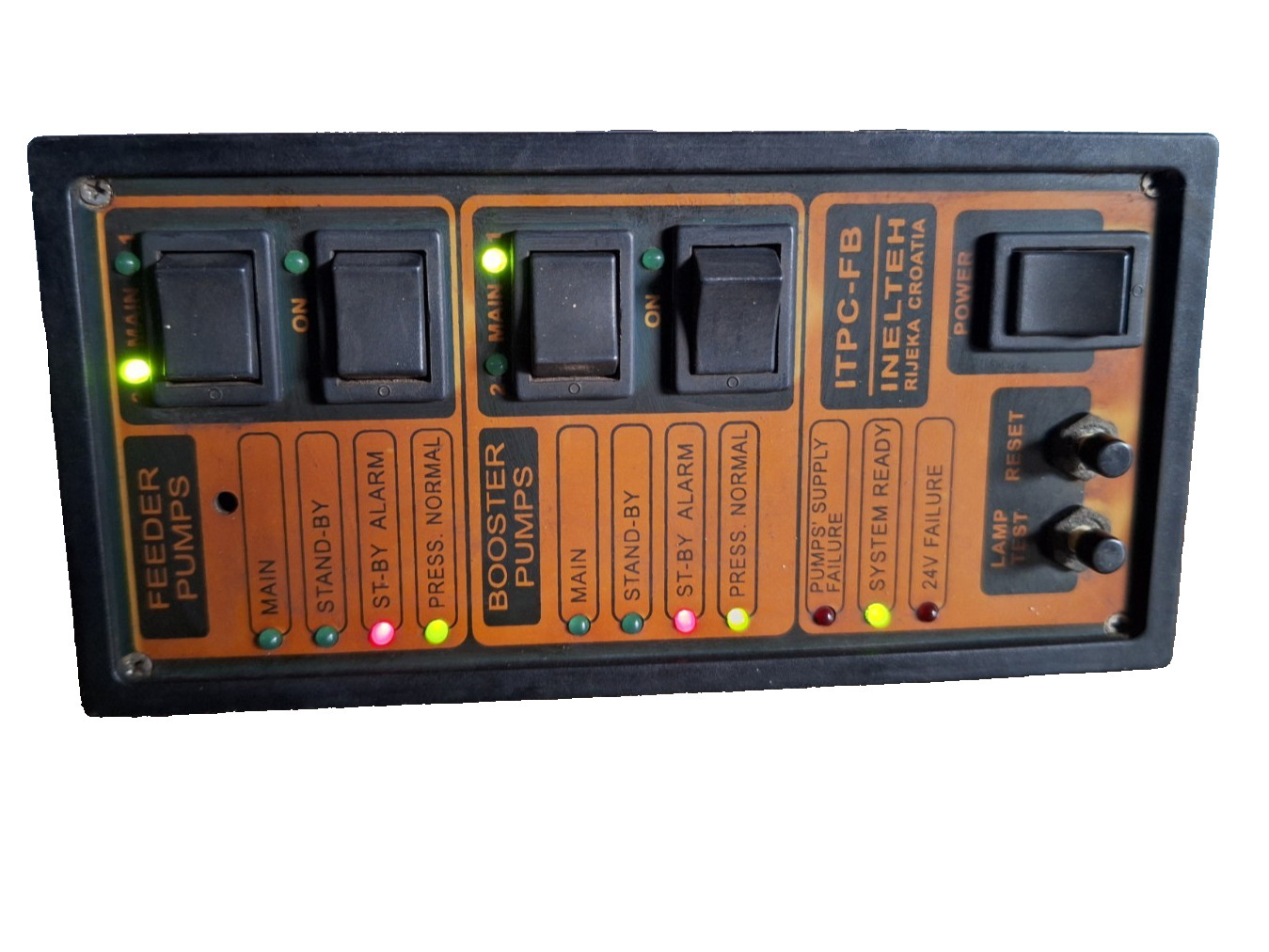 INELTEH Rijeka Croatia ITPC-FB Feeder & Booster Pump Controller 24V (Tested)