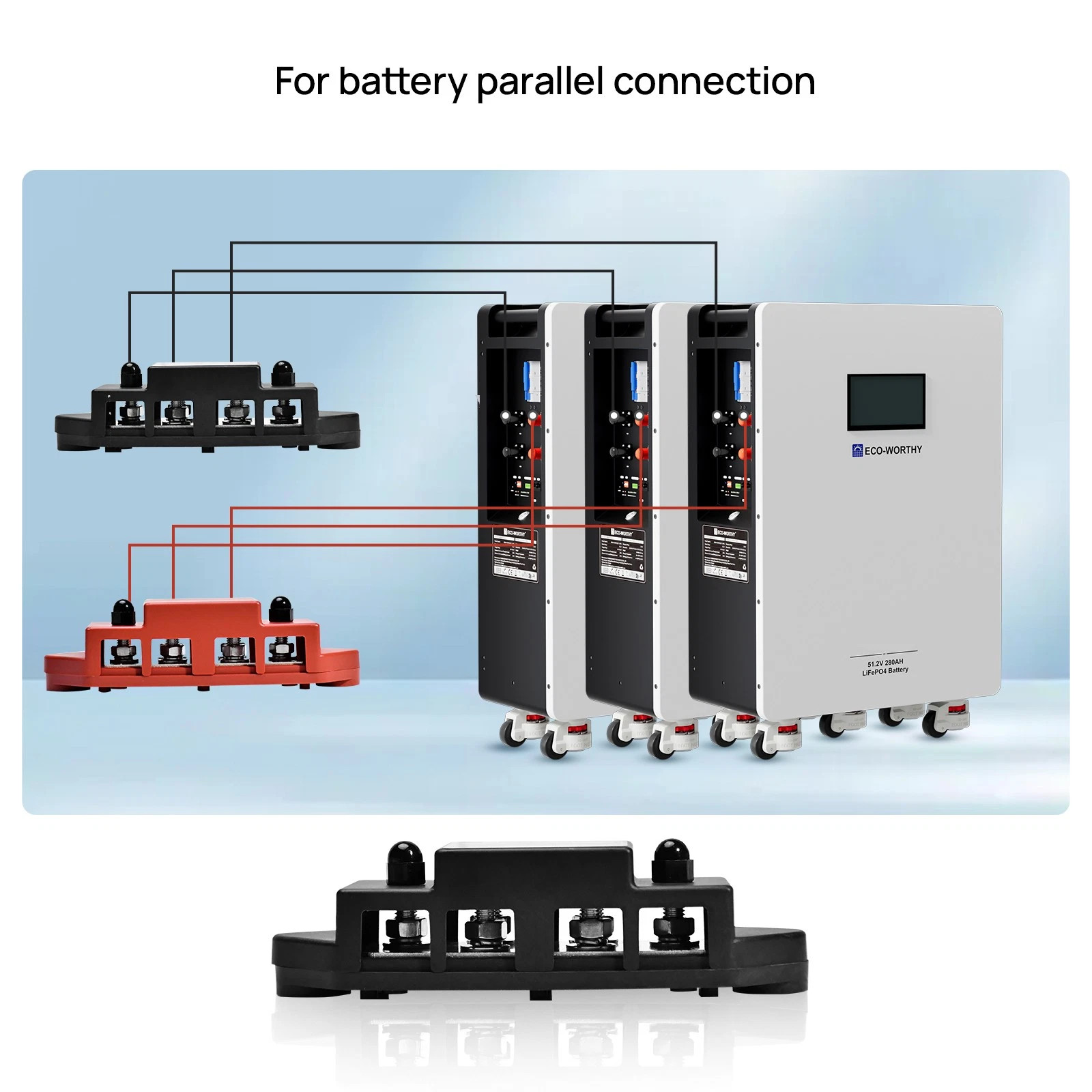 ECO-WORTHY 32.15kWh 2Pack 48V 314AH LiFePO4 Battery Vertical Standing Backup