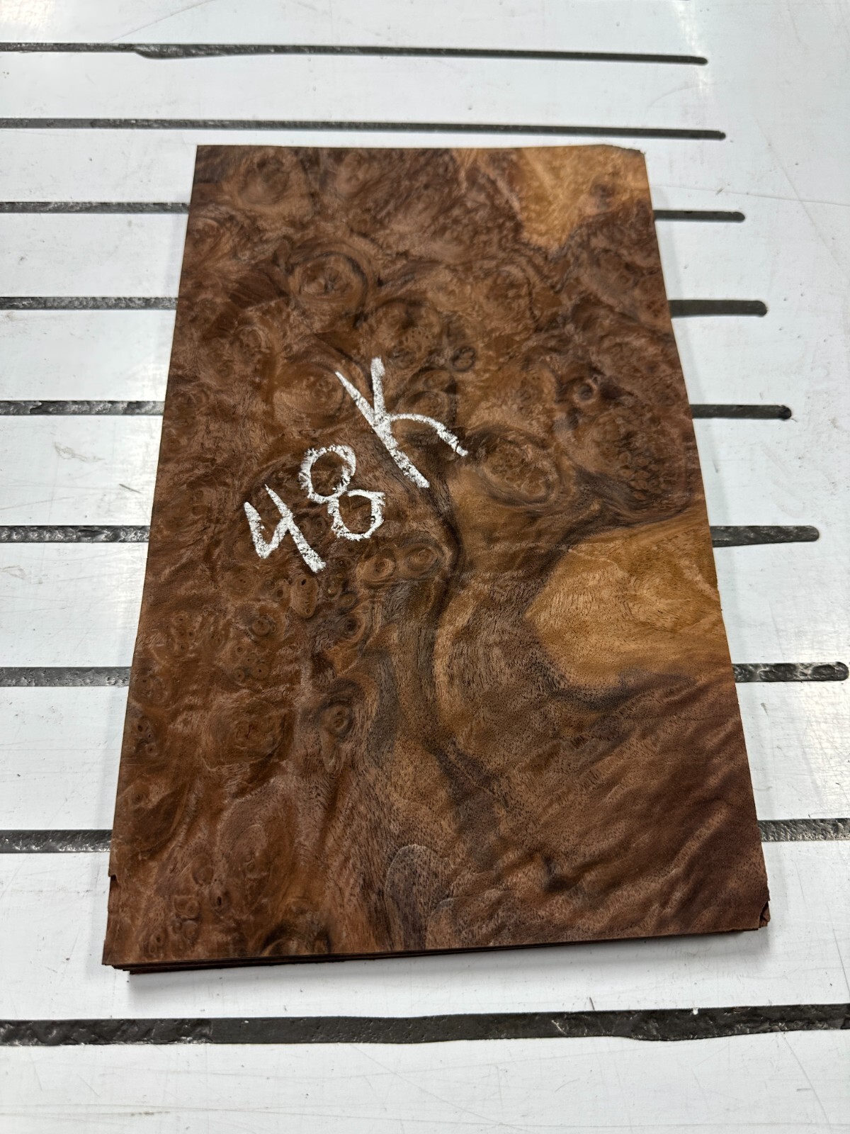 Walnut Burl Raw Wood Veneer 2 sheets 11» x 7» 48K