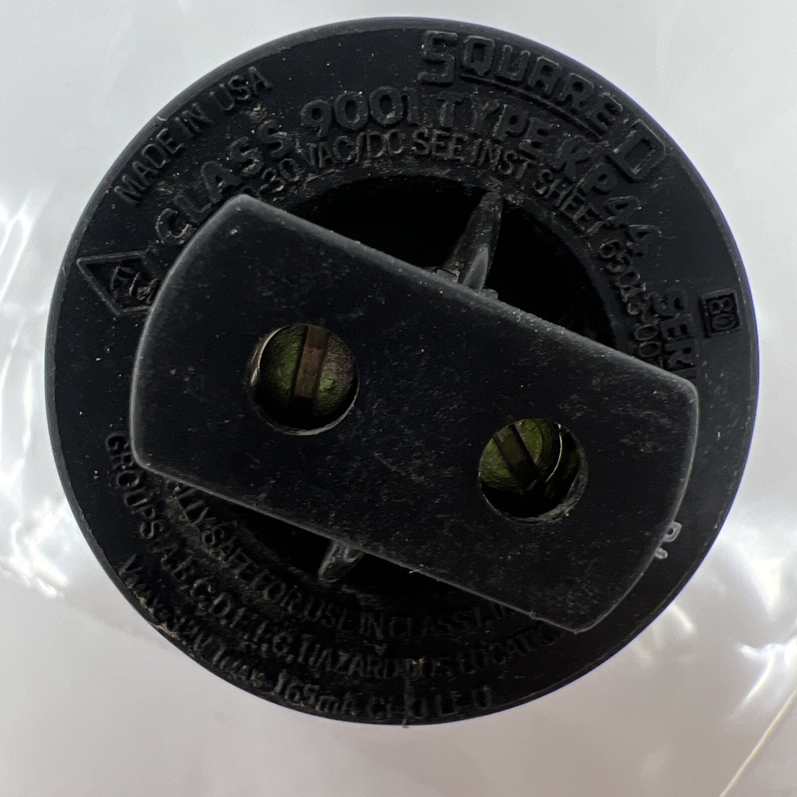 Square D Green Pilot Light, Series B, 20-30 Volt AC or DC Class 9001 Type KP44