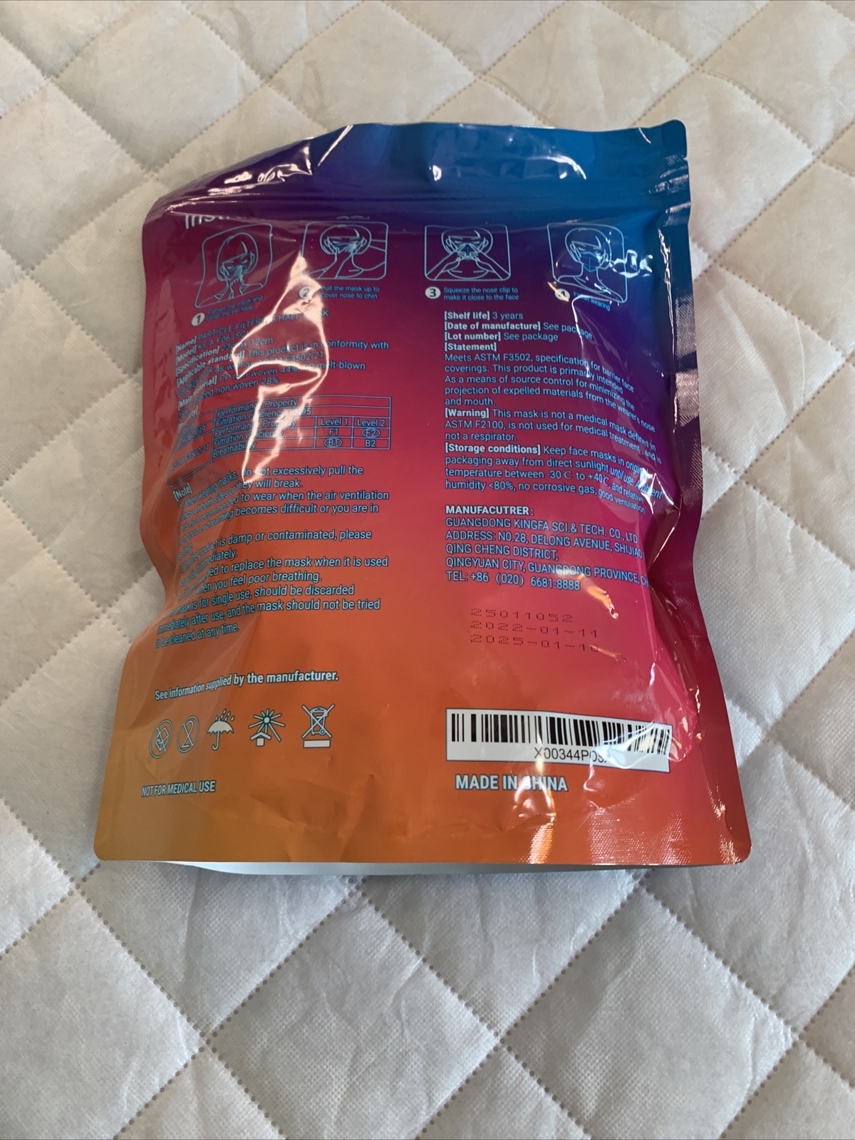 White KN95 GB2626-2019 Standard Protective Face Mask 30 Per Bag – Rasav 😷 New
