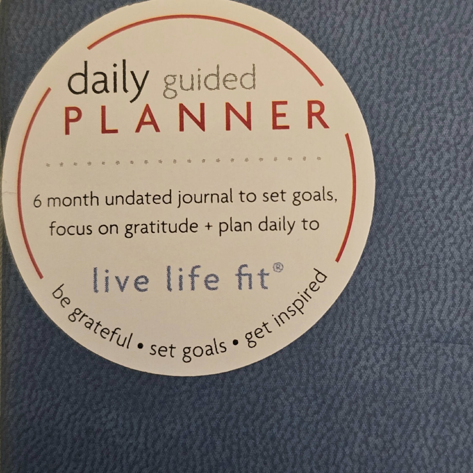 Fitlosophy Blue Six Month Undated Planner Journal 8″×10″ 192 Pgs Soft Bound PU