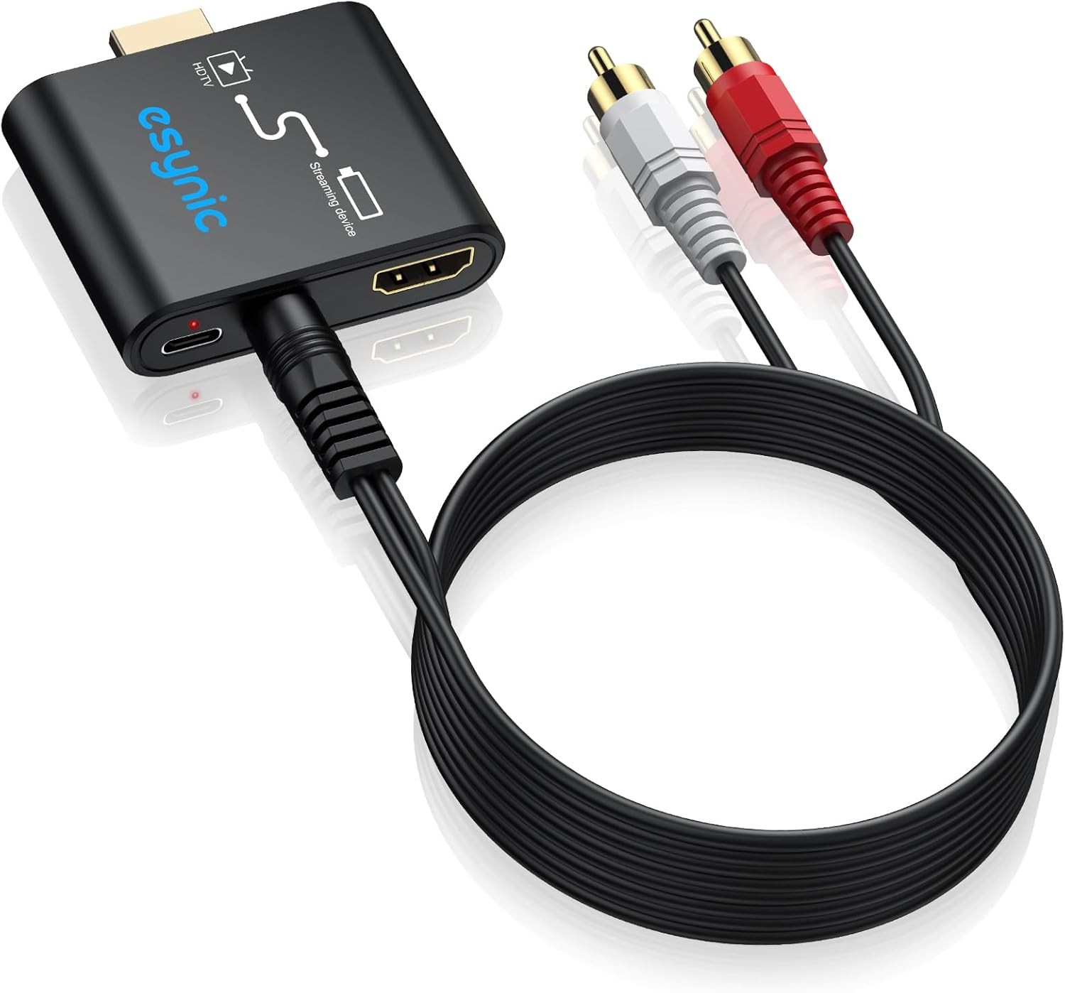 HDMI Audio Extractor 4K 60Hz PCM to RCA L/R Stereo 3.5mm Headphone Jack Fire TV