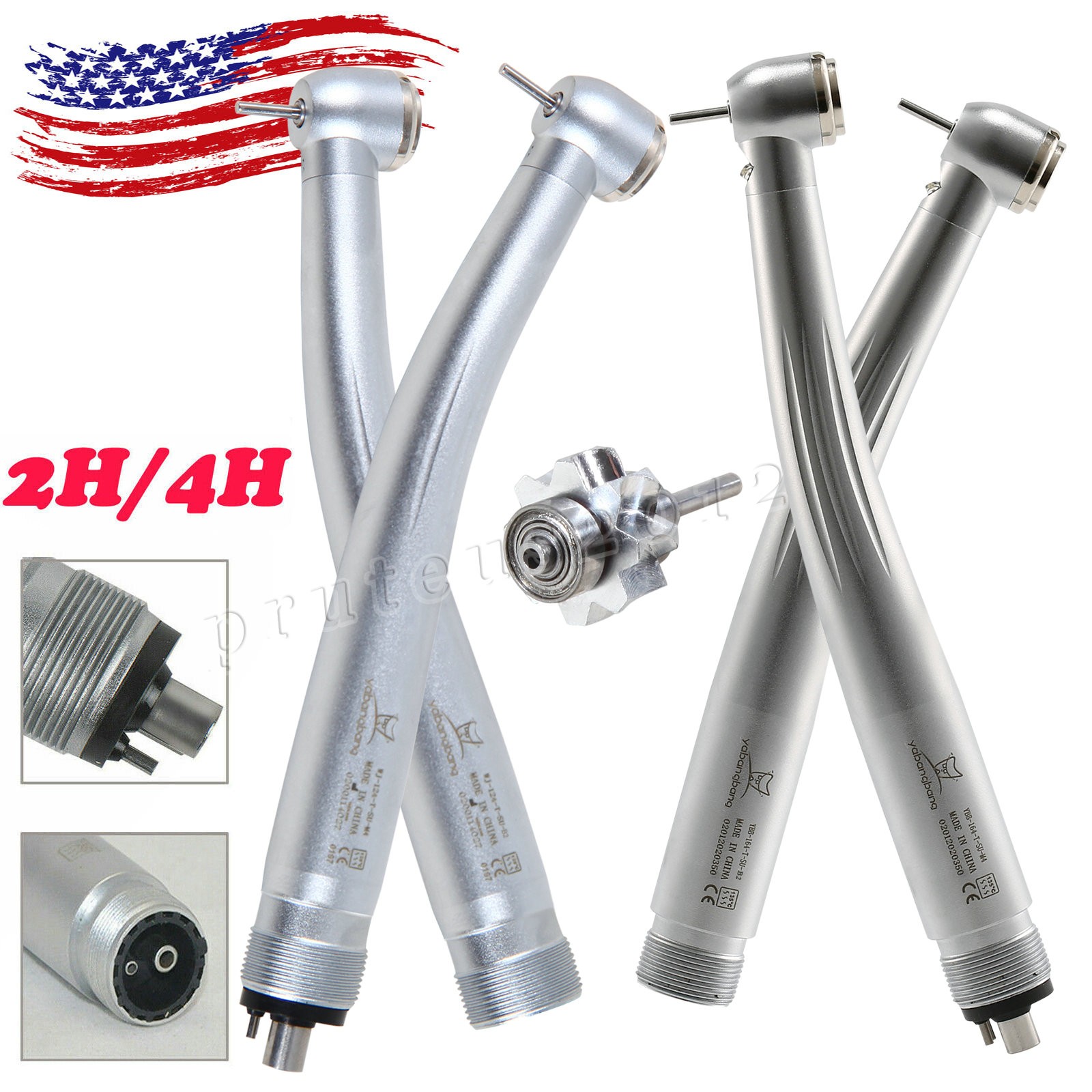 1-10 Yabangbang Dental LED E-generator / High Speed Handpiece 4/2 Hole NSK Style