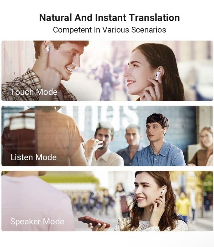 Timekettle M3 Language Translator Earbuds, Two-Way Translator Device with APP.