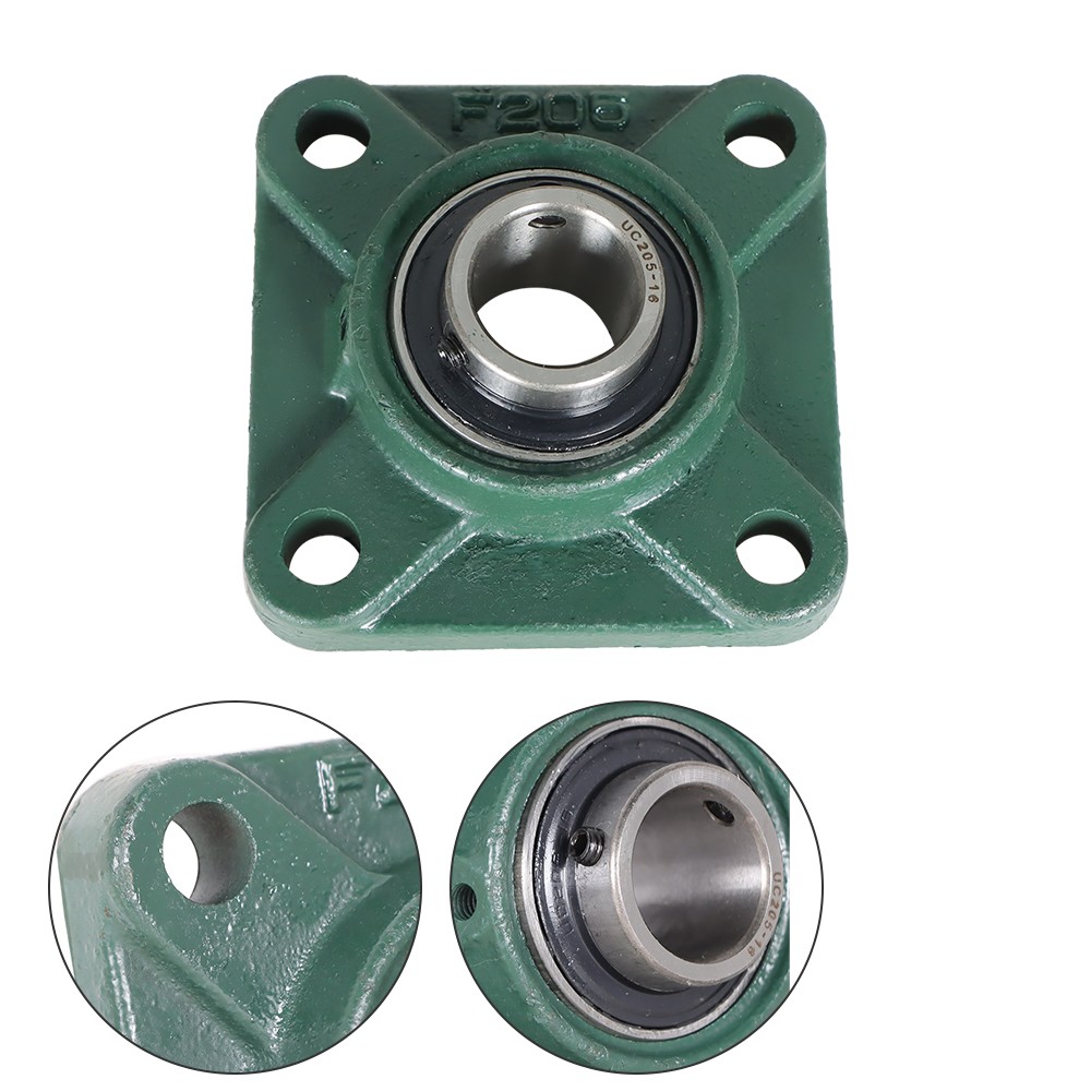 10 Pcs UCF205-16 Pillow Block Flange Bearing 1″ Bore 4 Bolt Solid Base