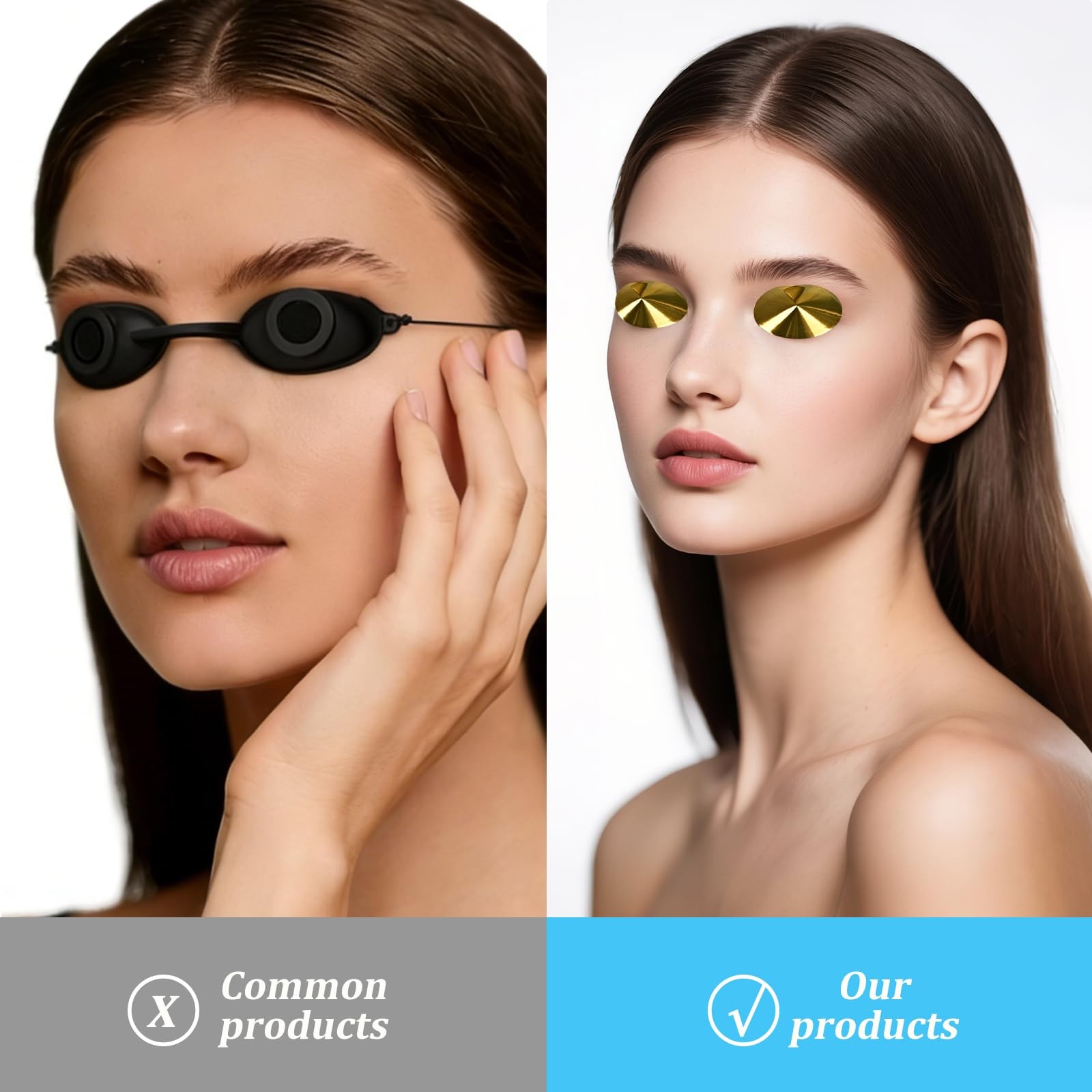 Tanning Eye Protection – Crystal-Clear Disposable Cones for Tanning Beds 50 P…