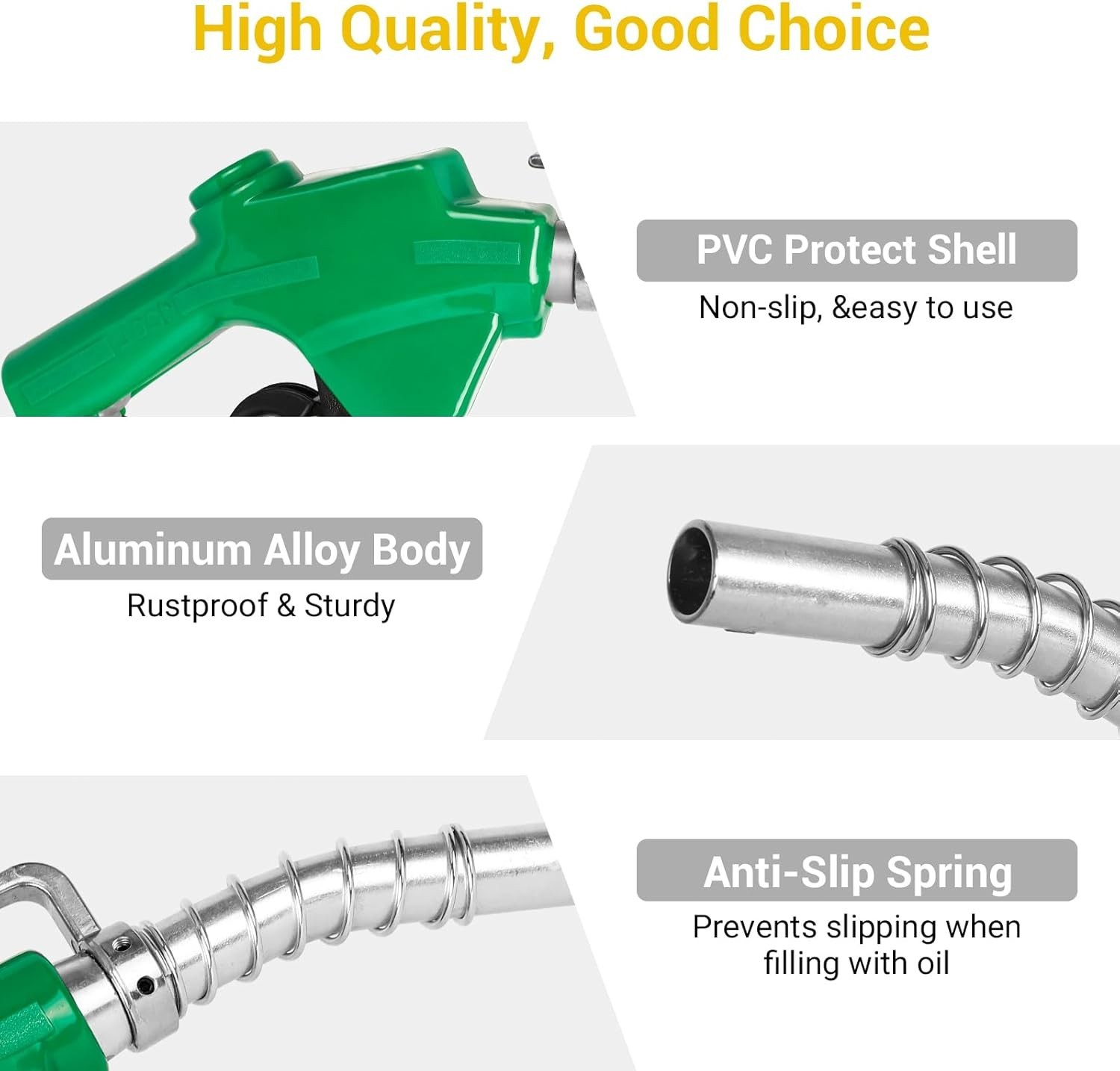 3/4 inch Automatic Fuel Nozzle Self-sealing Diesel Transfer Nozzle Auto Shut Off