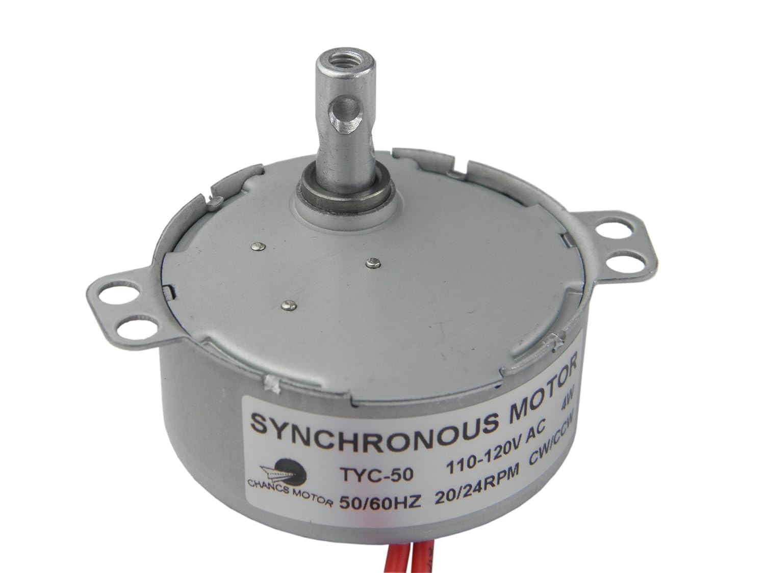 Compact 110V Synchronous Gear Motor 20-24 RPM for DIY Projects & School