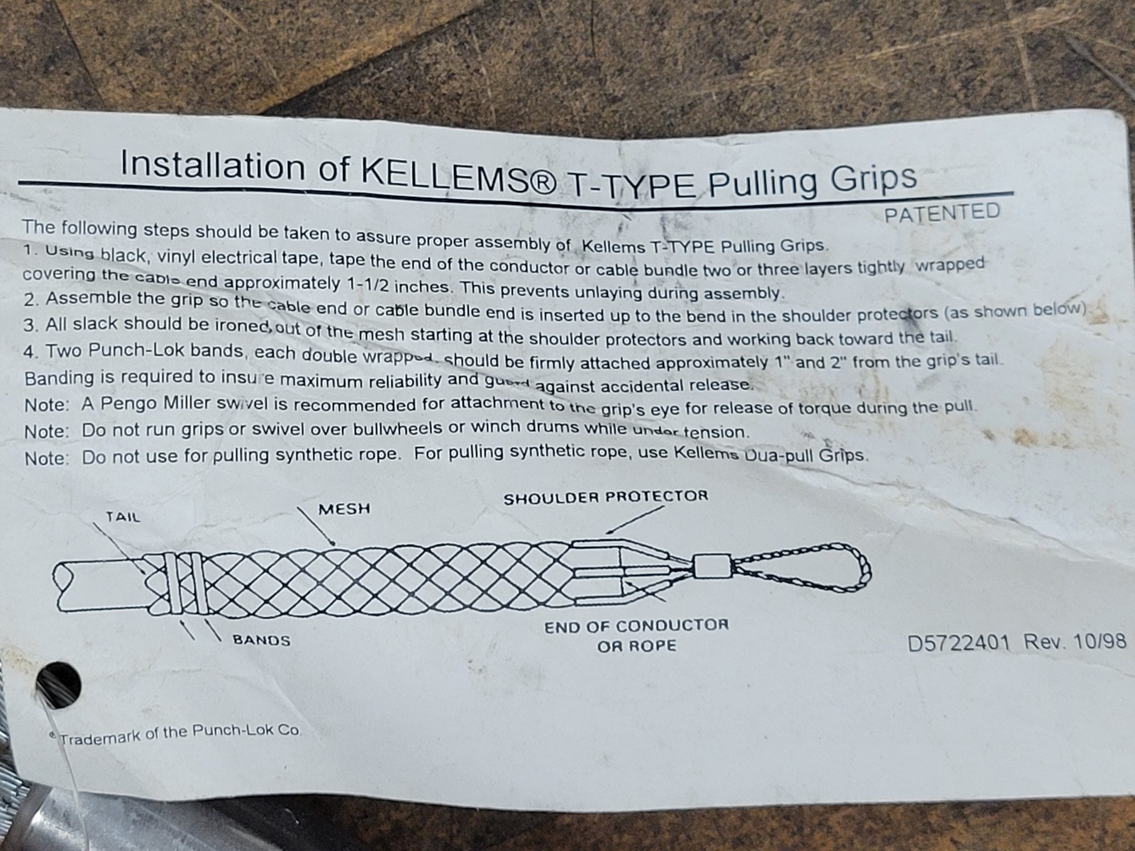 Hubbell 033041088 Kellems Pulling Grips Overhead Flexible 2.50-2.99″