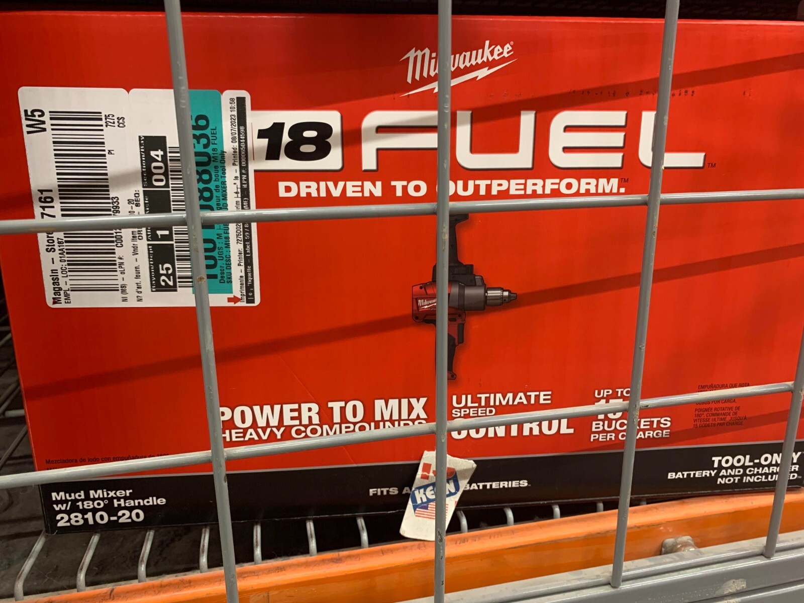 Milwaukee CANADA 18V Li-Ion Brushless Cordless 1/2 inch Mud Mixer (Tool Only)