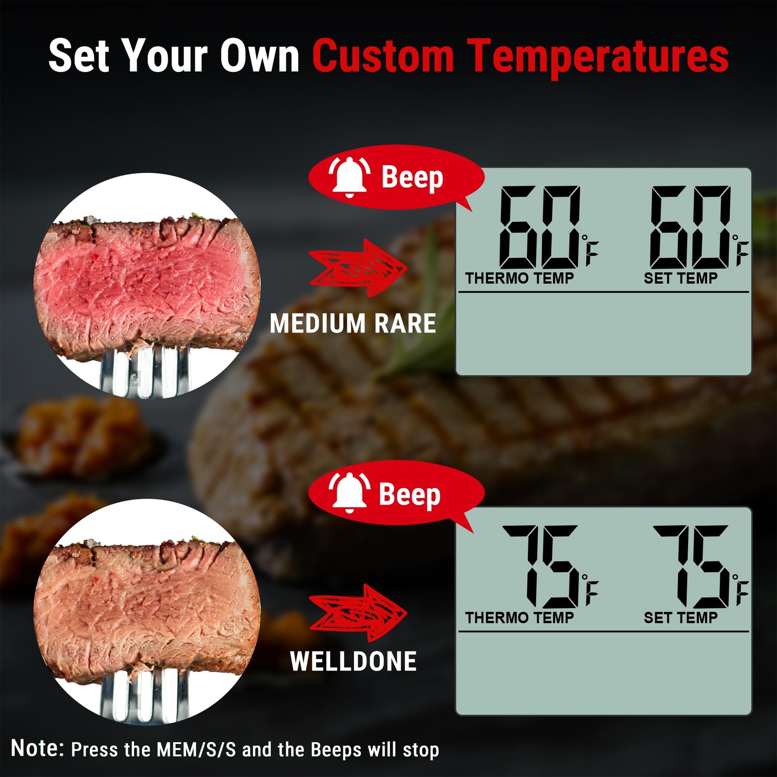 TempPro TP16 Large LCD Digital Meat Thermometer for Smoker Oven Kitchen BBQ G…