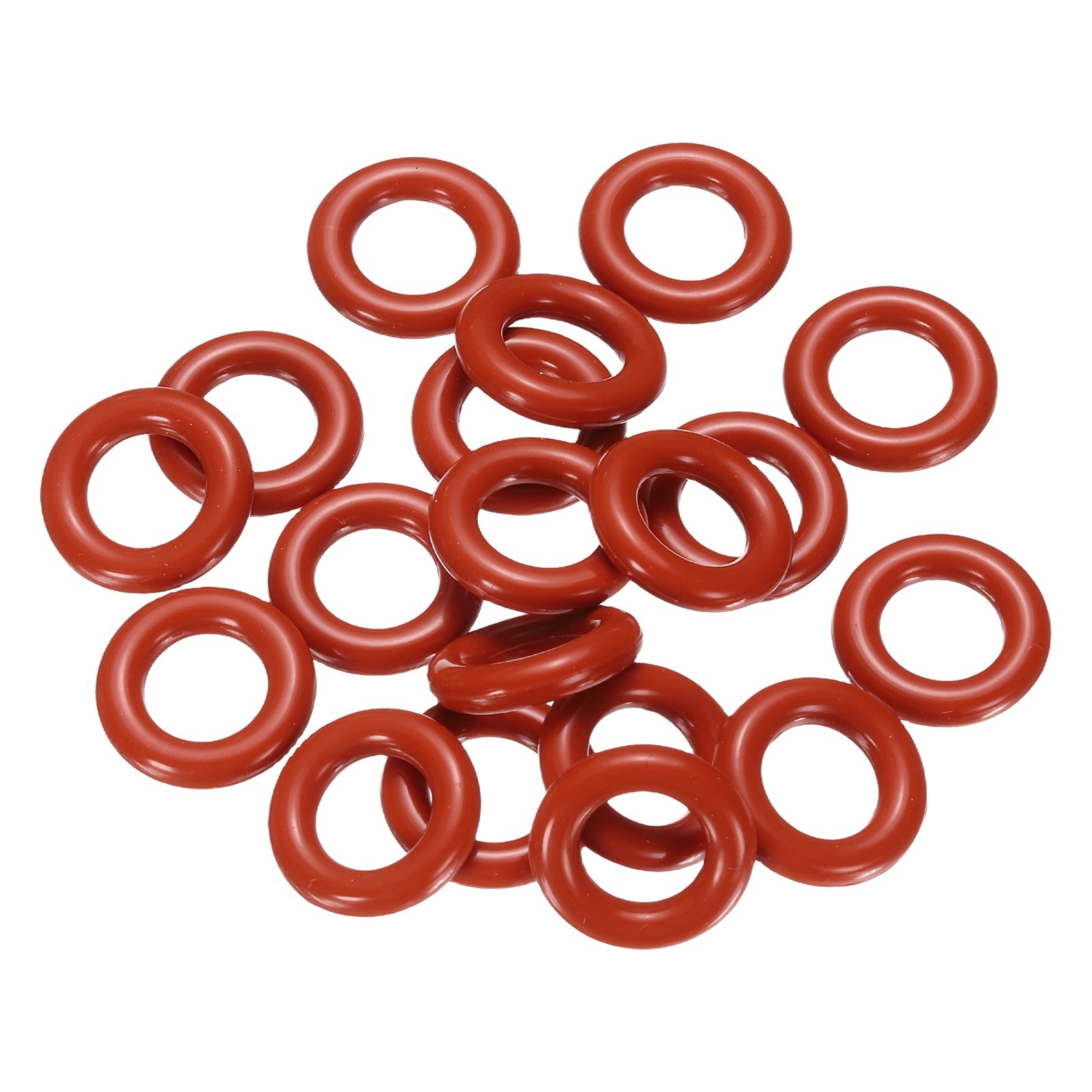 20pcs Silicone O-Ring 12x6x3mm Metric Sealing Gasket for Plumbing Red