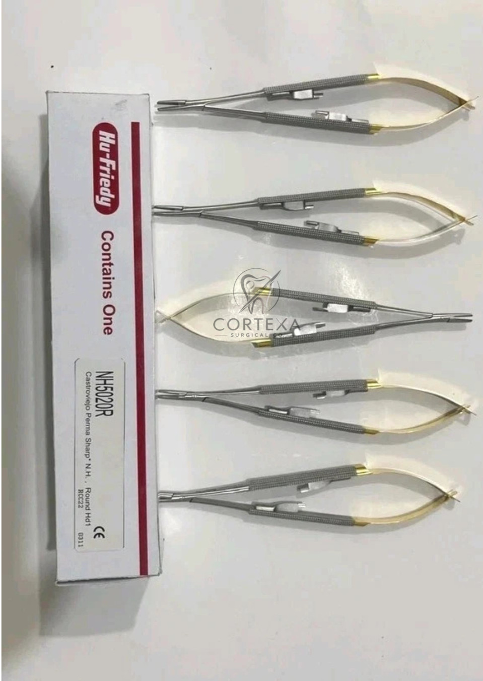 Lot of 5 HU FRIEDY Castroviejo straight Needle Holder 5.5″ 14cm NH5020R