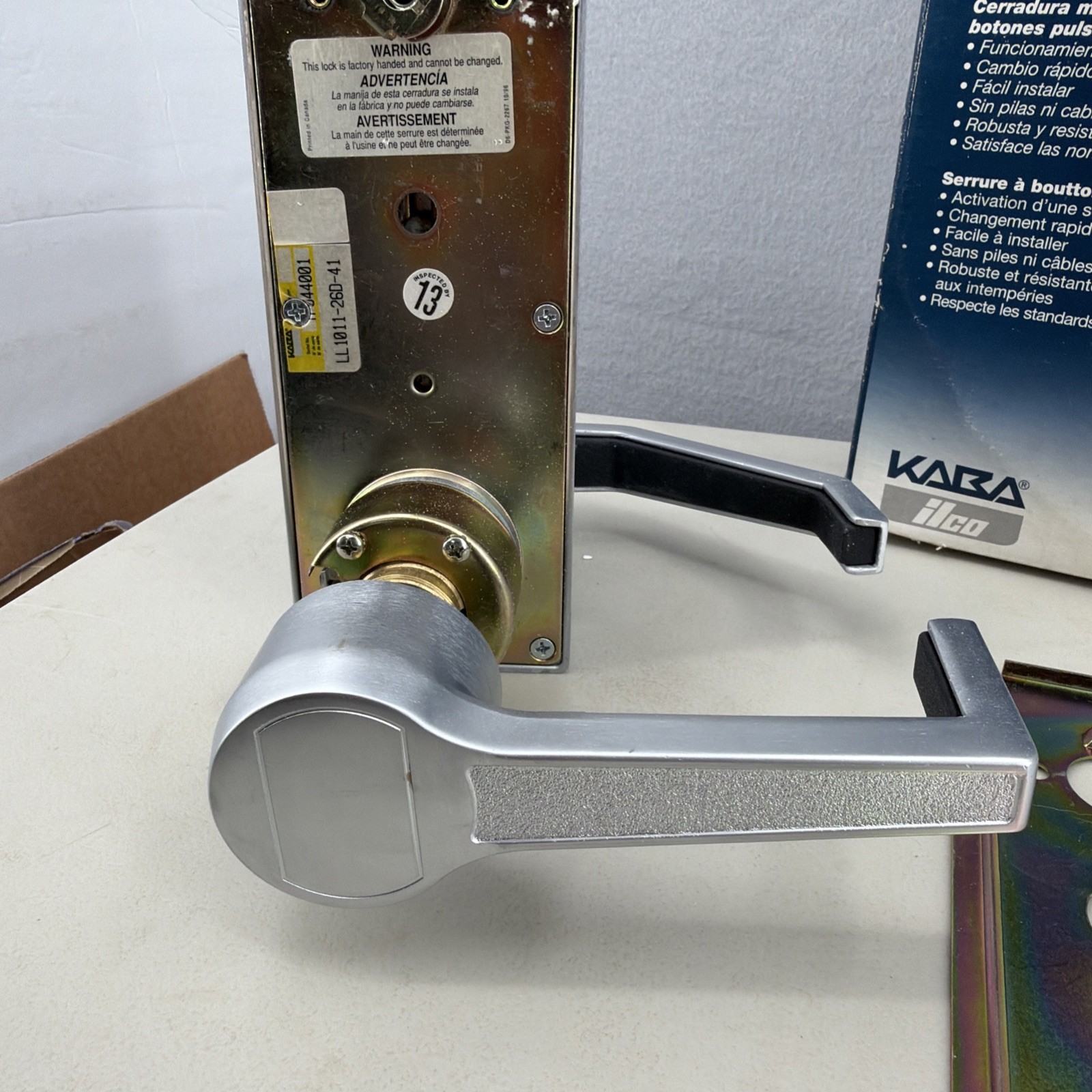 ILCO Unican L1000 Series LL1011-26D-41 Door Lock Satin Chrome