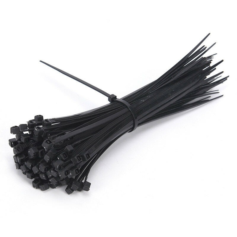 250x 14″ Black Zip Ties Nylon Cable Fasteners Locking Plastic Cord Long Lot Pack