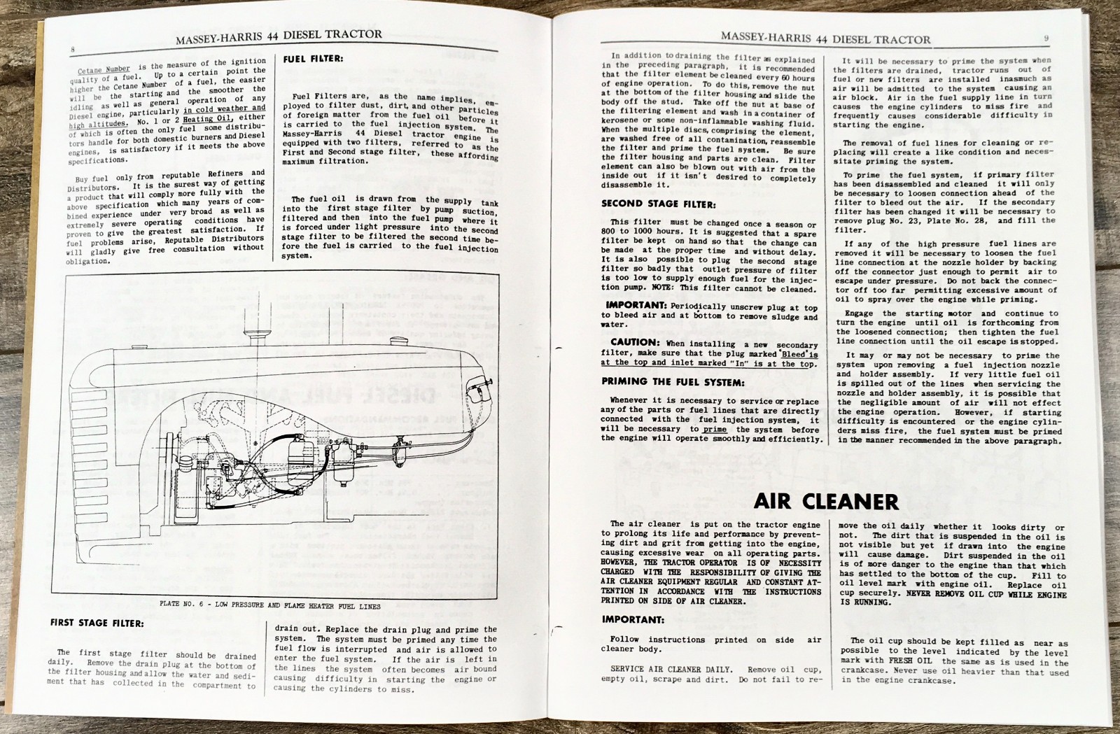 Massey Harris 44 Diesel Tractor Service Repair Parts Owners Operators Manuals