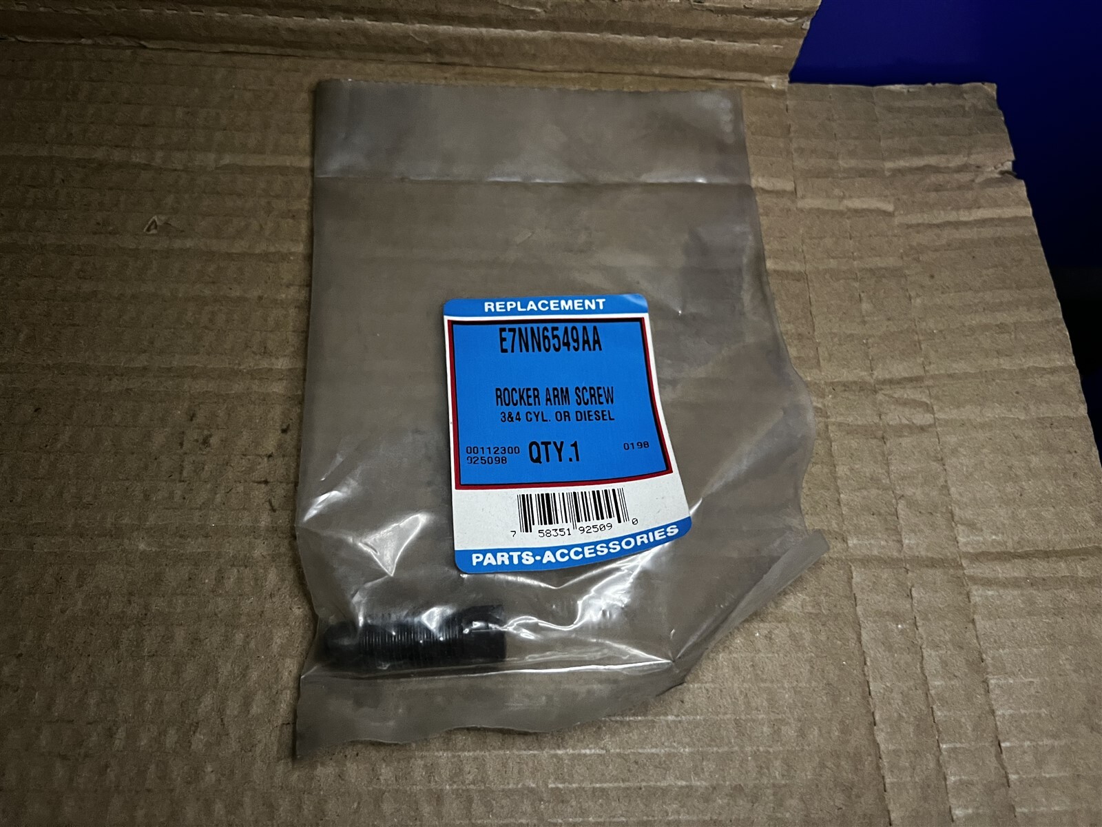 Tisco New Old Stock Part # E7NN6549AA ROCKER ARM SCREW 3 & 4 CYL OR DIESEL
