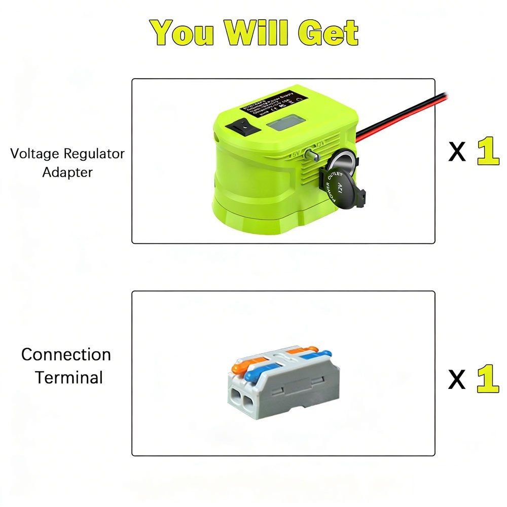18V to 12V Step Down Converter Adapter for Ryobi 18V Battery Voltage Converter