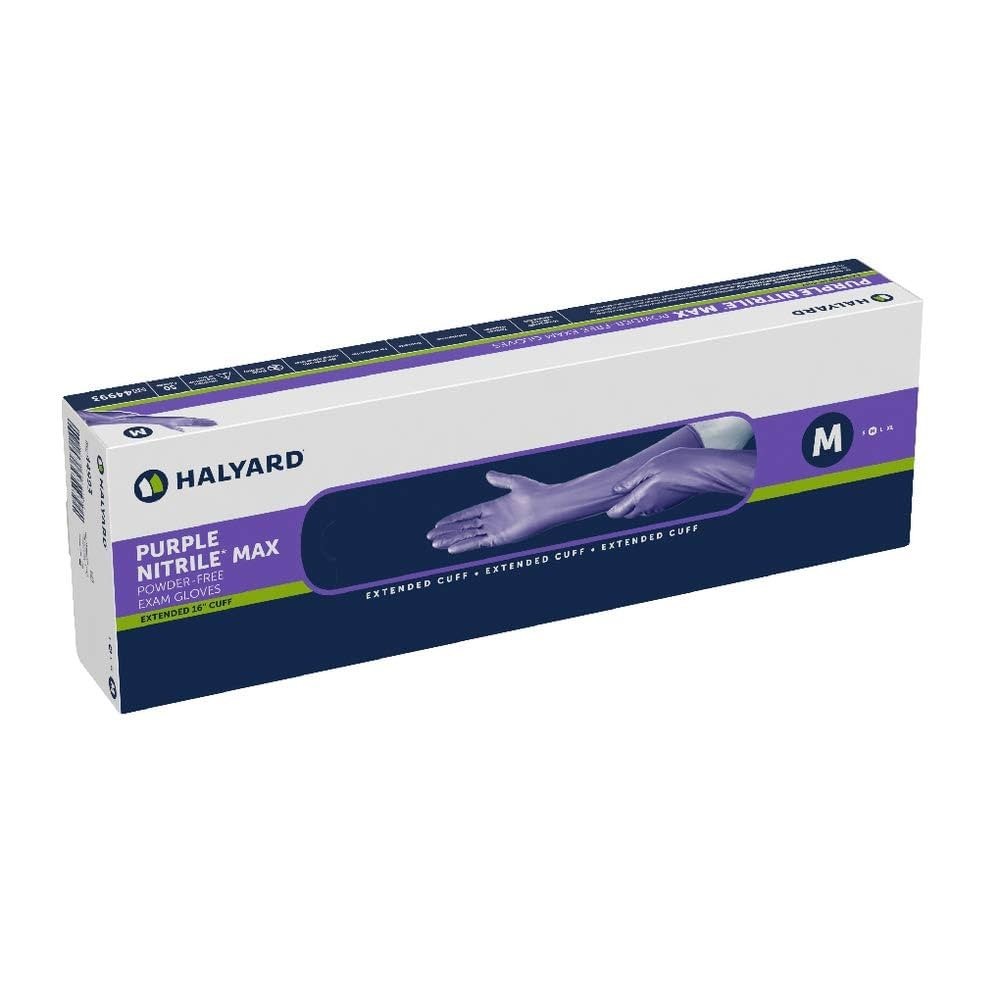 Halyard PURPLE NITRILE* MAX Exam Gloves 44993 – BOX of 50 MEDIUM