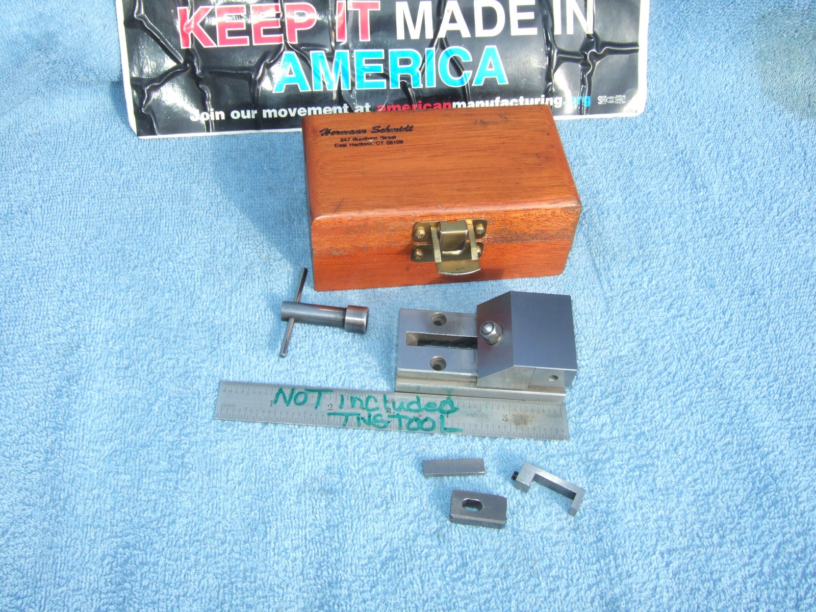 HERMANN SCHMIDT USED 2b GRIND VISE V0-1-1/2a TOOLMAKER MACHINIST CASEw/WRENCH