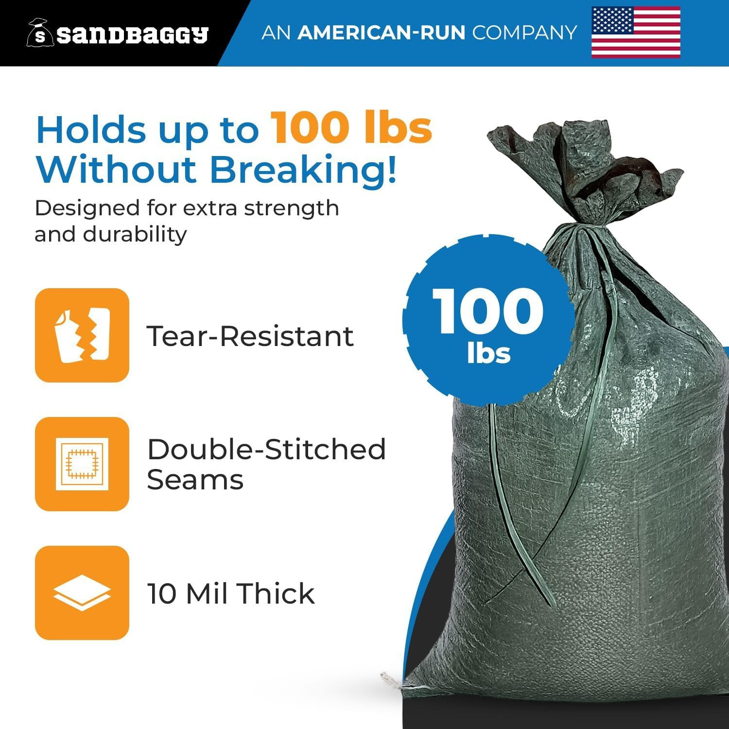 – Heavy Duty Empty Sandbags for Flooding (14″ X 26″) – Poly Sand Bags for Flood