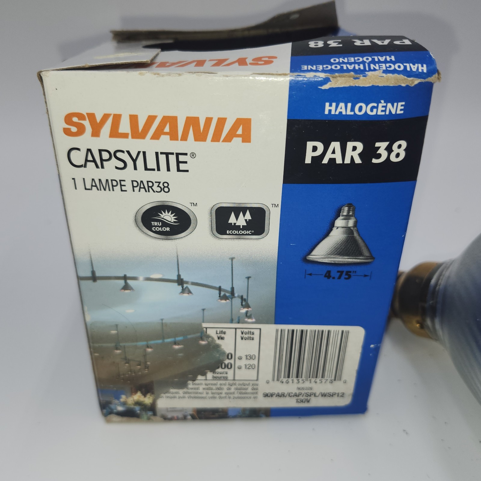 NEW Sylvania Halogen Par 38 Light Bulb 120 Volts, 90 Watts Capsylite 4.75